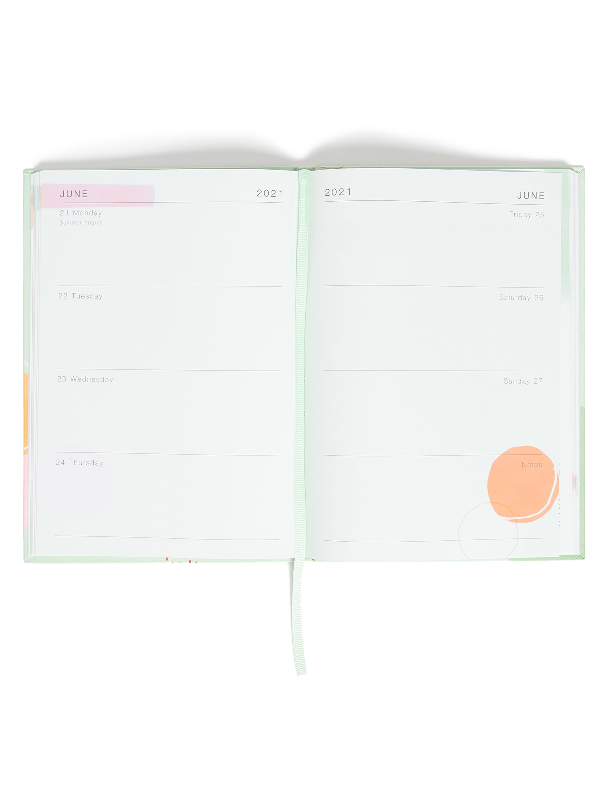 Give Yourself Time' 2021 Week To View A5 Diary - Large 3 of 4