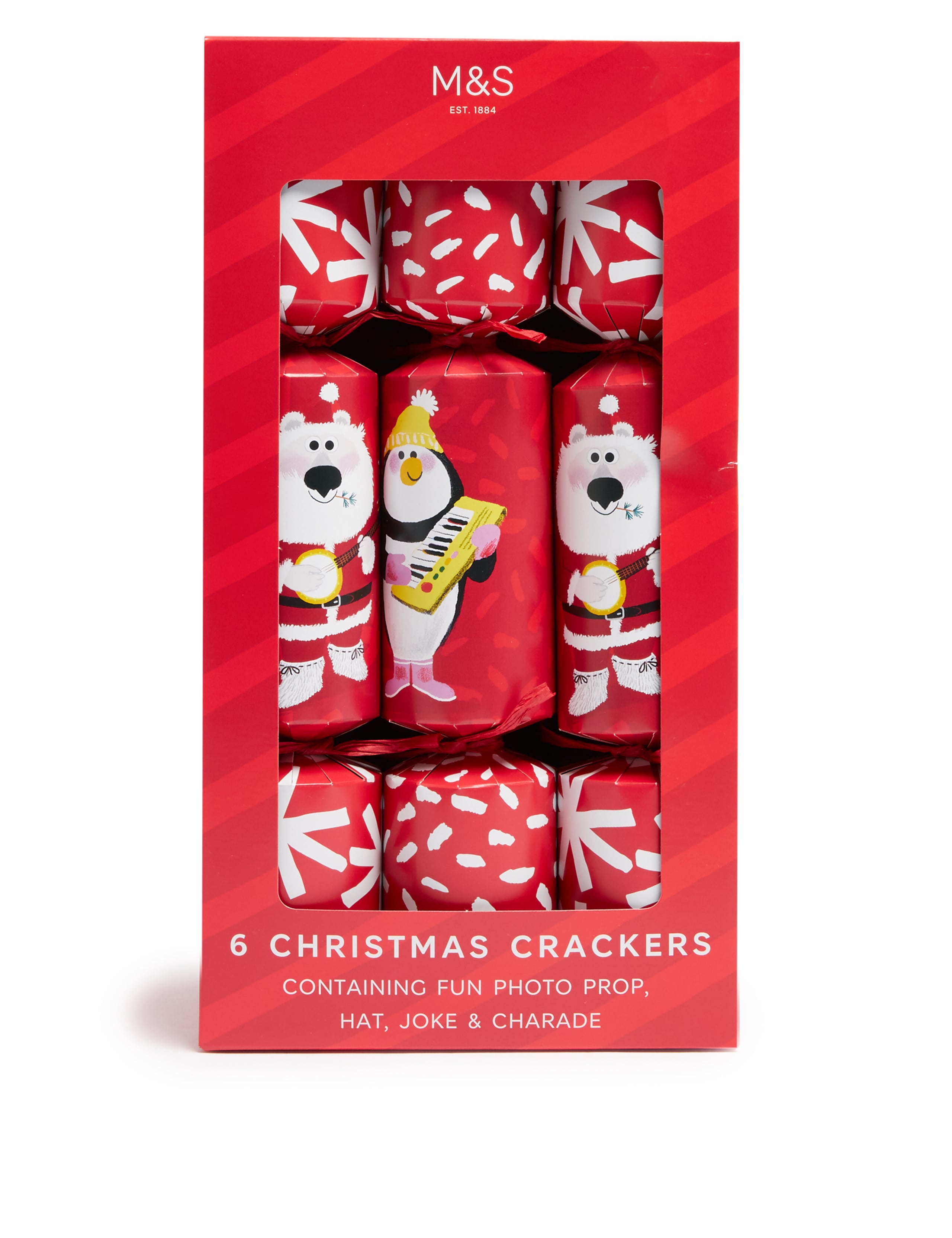 Festive Characters' Recyclable Family Christmas Crackers - Pack of 6 in 2 Designs 1 of 4