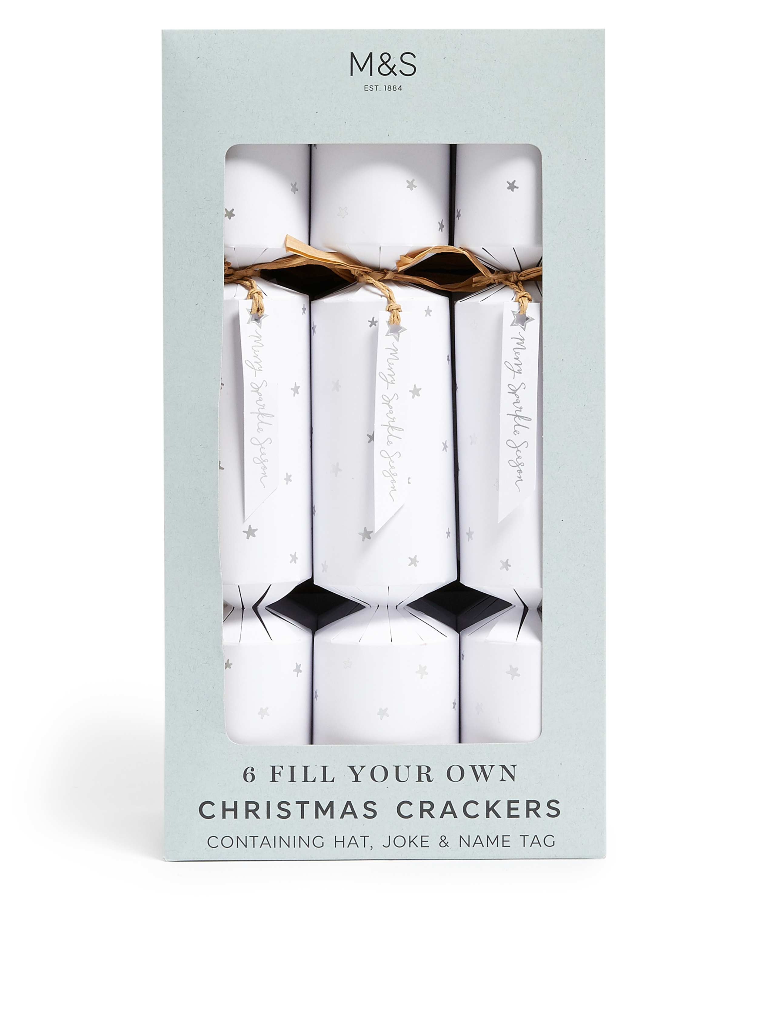 Fill Your Own' Recyclable Christmas Crackers - Pack of 6 in 1 Design 1 of 4