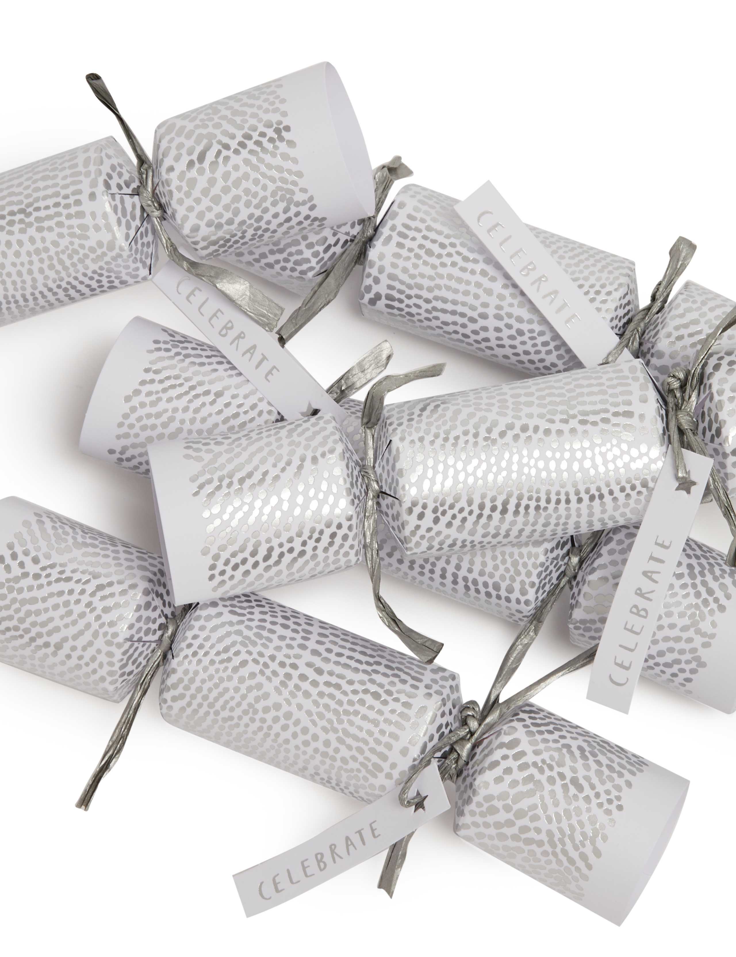 Mini Christmas Crackers with Wine Glass Charms & Party Game - Pack of 8 in 1 Design 3 of 4