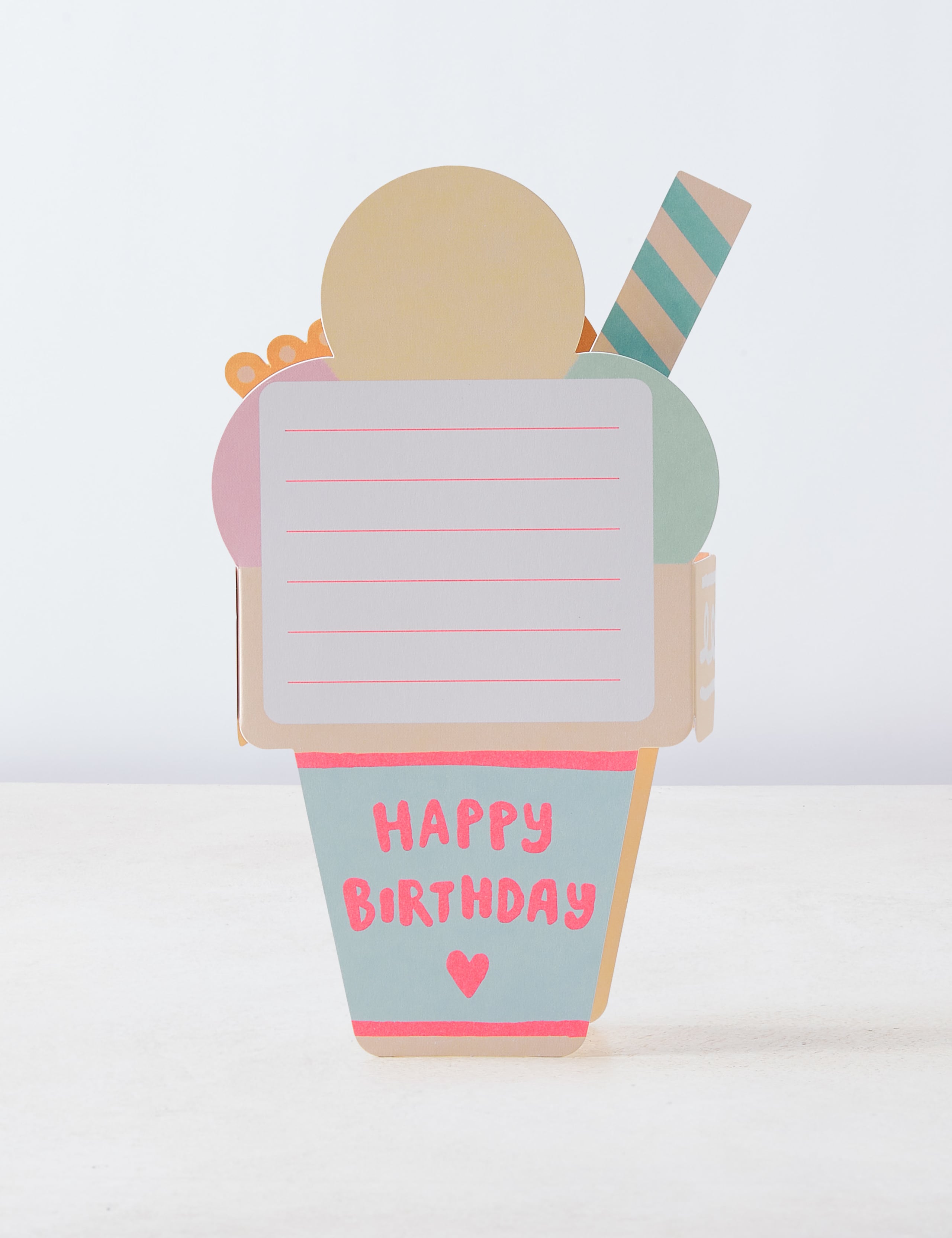 Fun Ice-Cream Shaped 3D Birthday Card 3 of 5