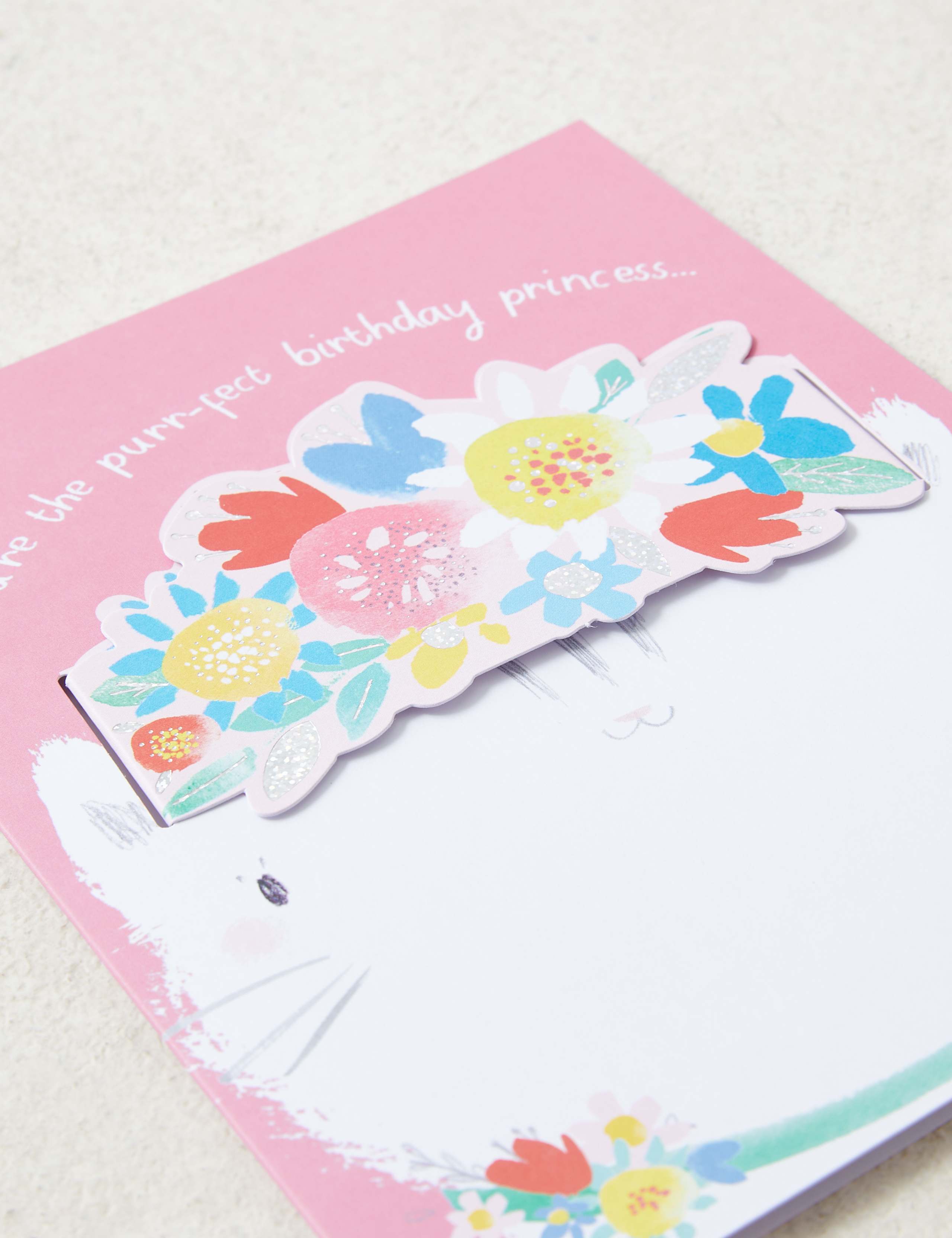 Fun Cat Design Birthday Card with Removable Headband 5 of 5