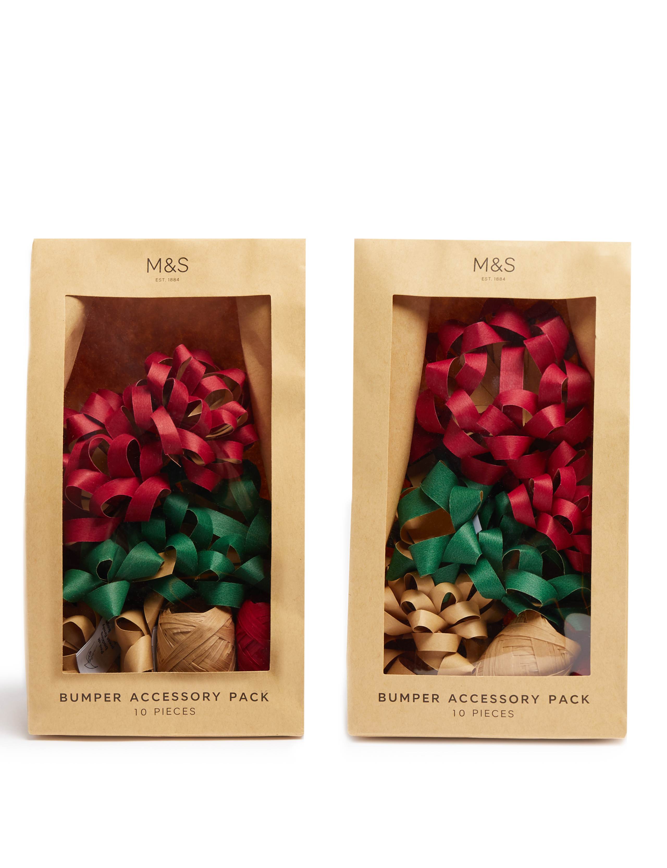 Green & Red Christmas Wrapping Accessory Twin Pack - 20 Pieces 1 of 3