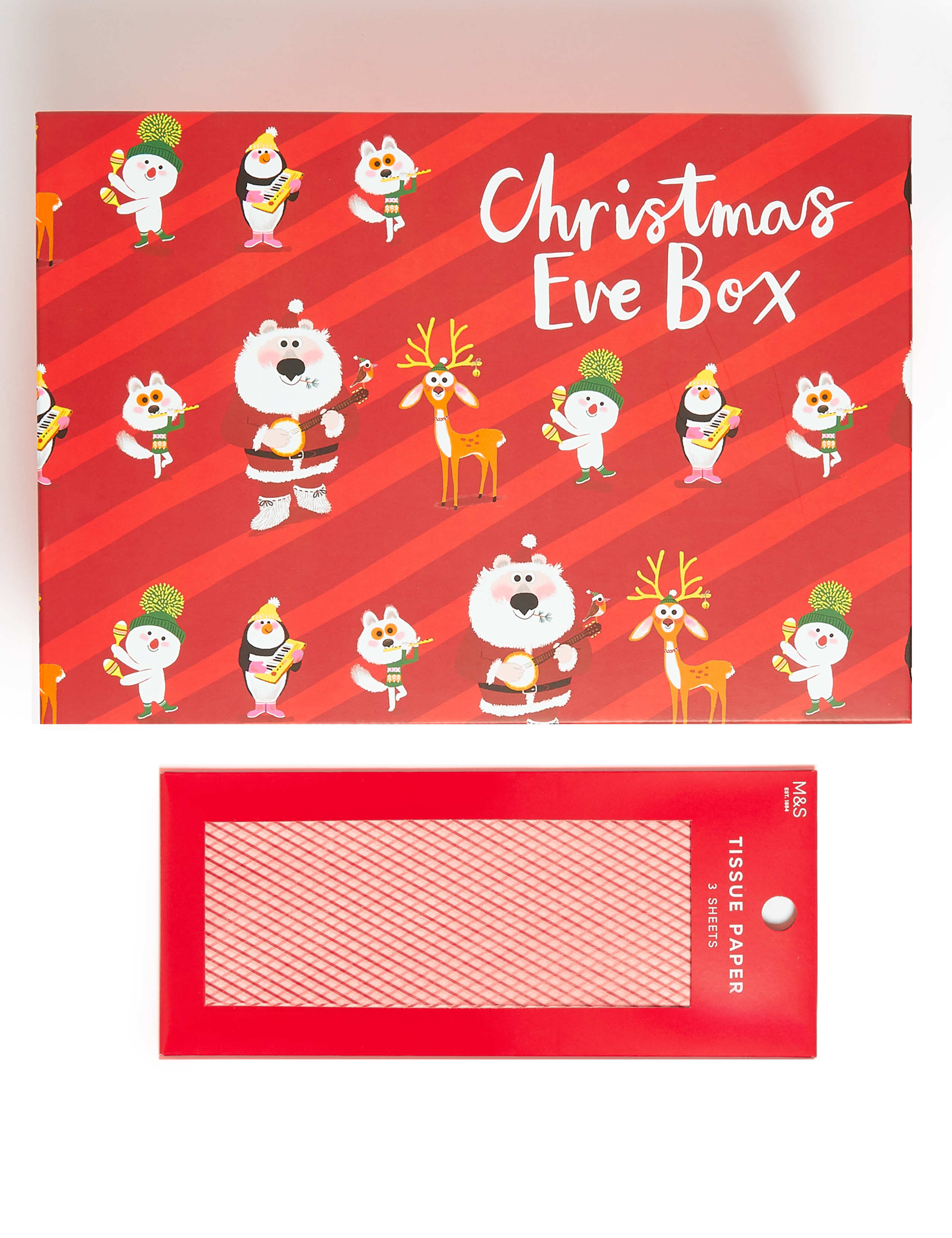 Christmas Eve Box - with Co-ordinating Red & White Striped Tissue 2 of 3