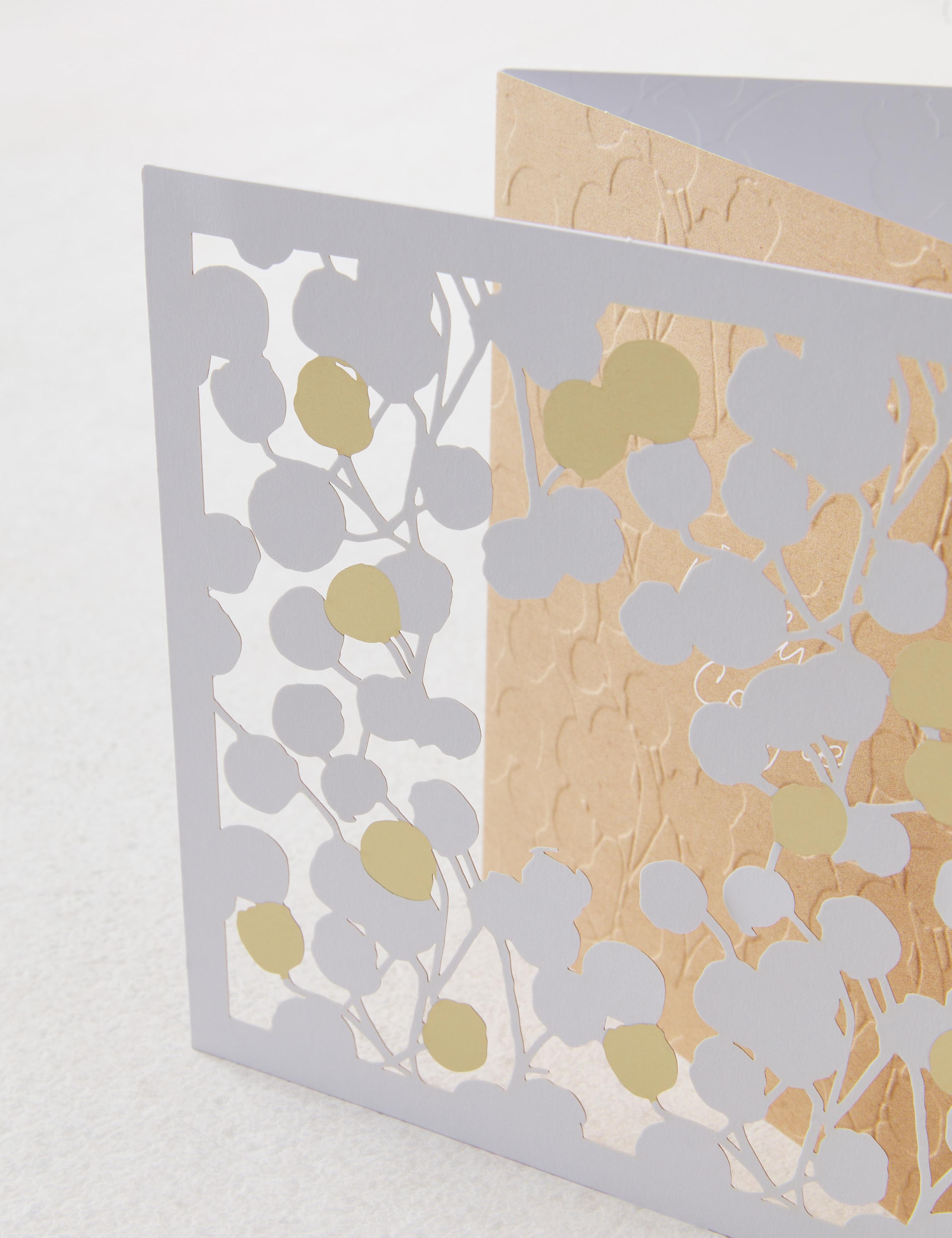 Charity Christmas Card for a Lovely Couple - Contemporary Laser-cut Design 3 of 5