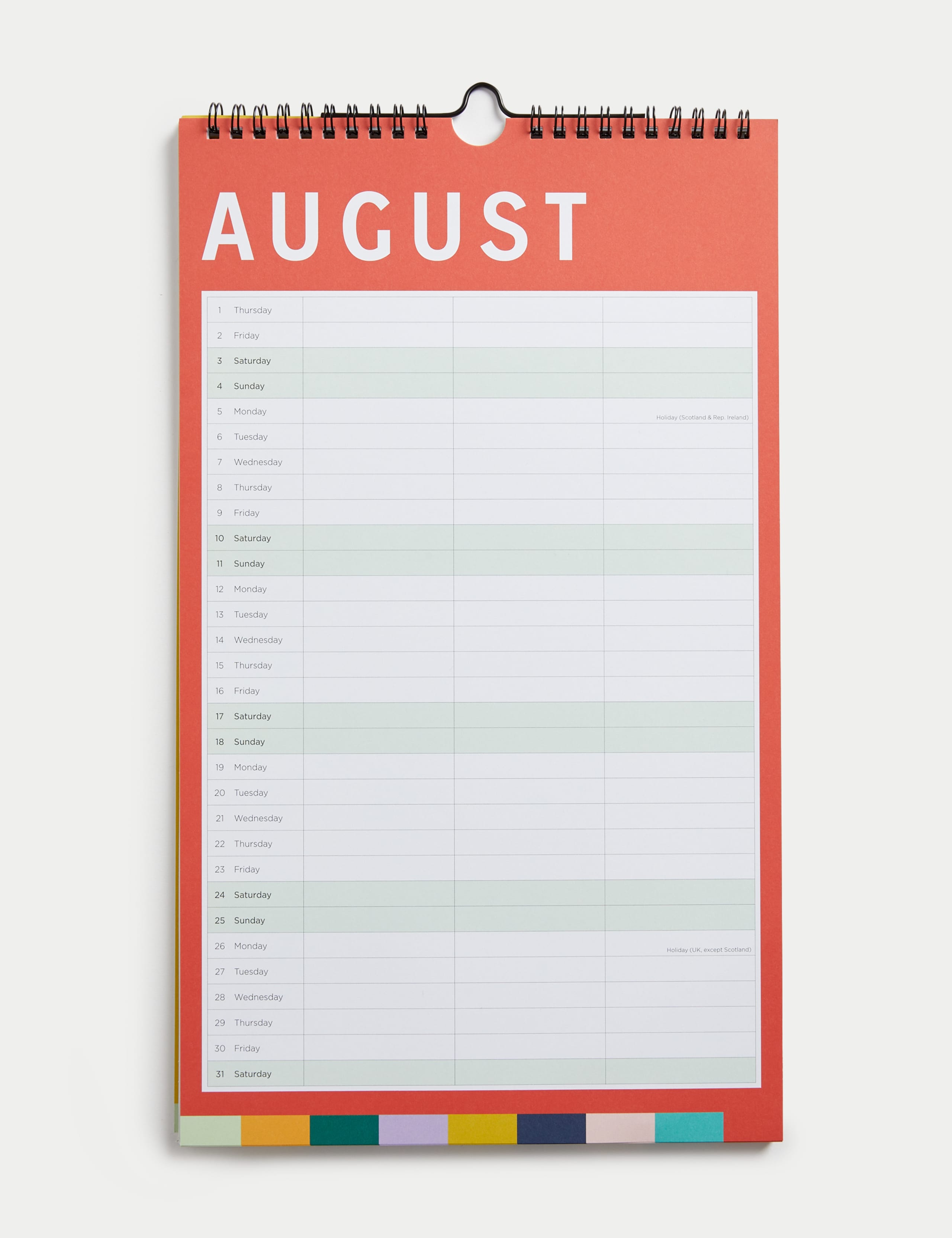 2024 Medium Calendar - Colourful & Bold Design 2 of 3