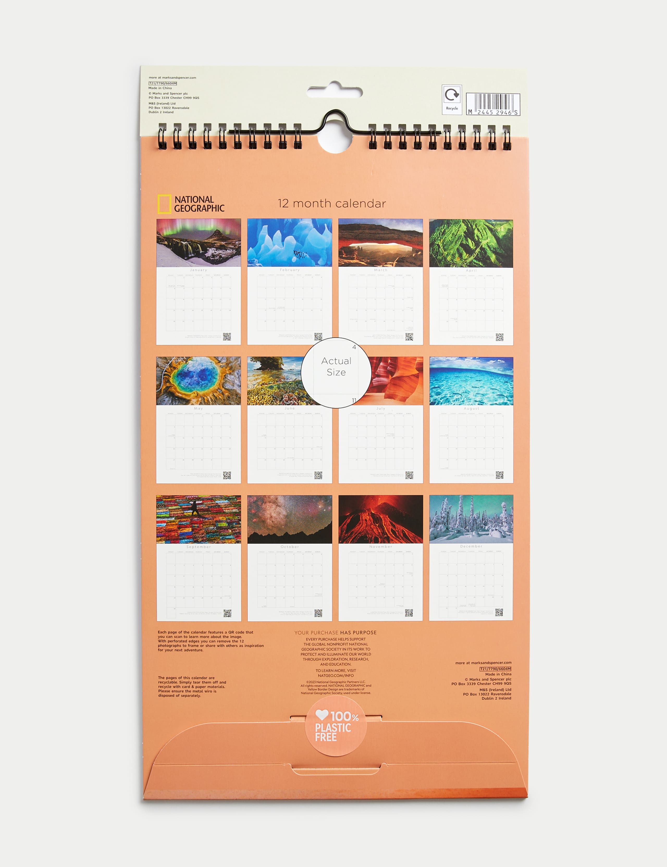 2024 Medium Calendar - National Geographic Natural Planet 4 of 4