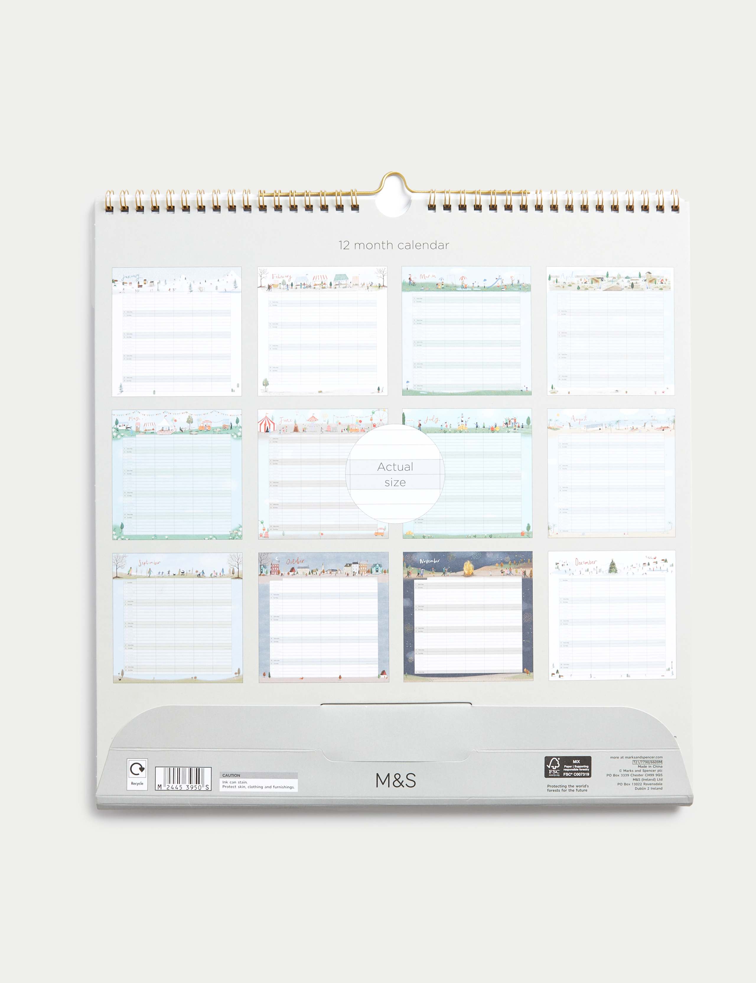 2024 Calendar & Family Organiser -  With Metal Pen 3 of 3