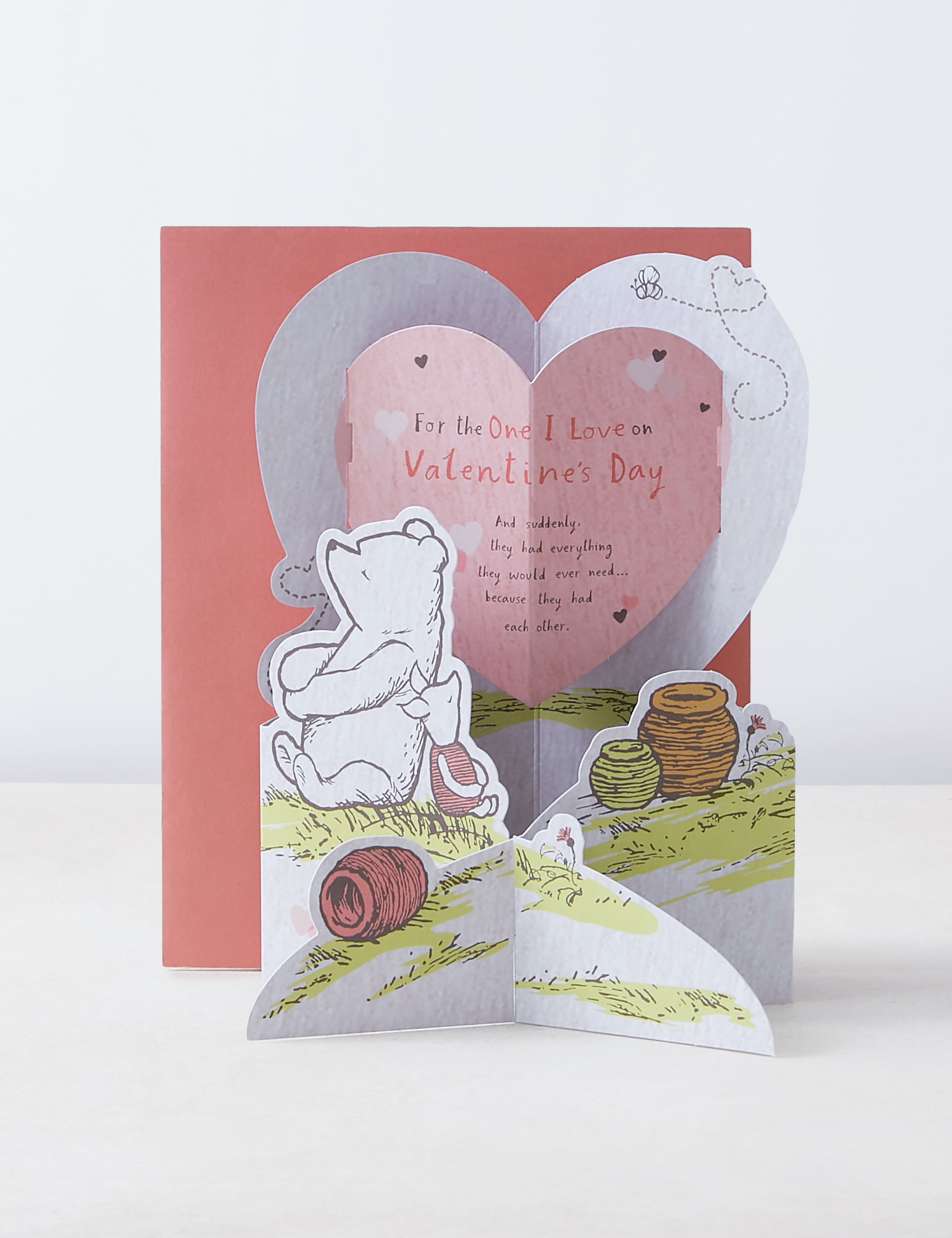 3D Winnie-the-Pooh Valentine Card for The One I Love 1 of 4