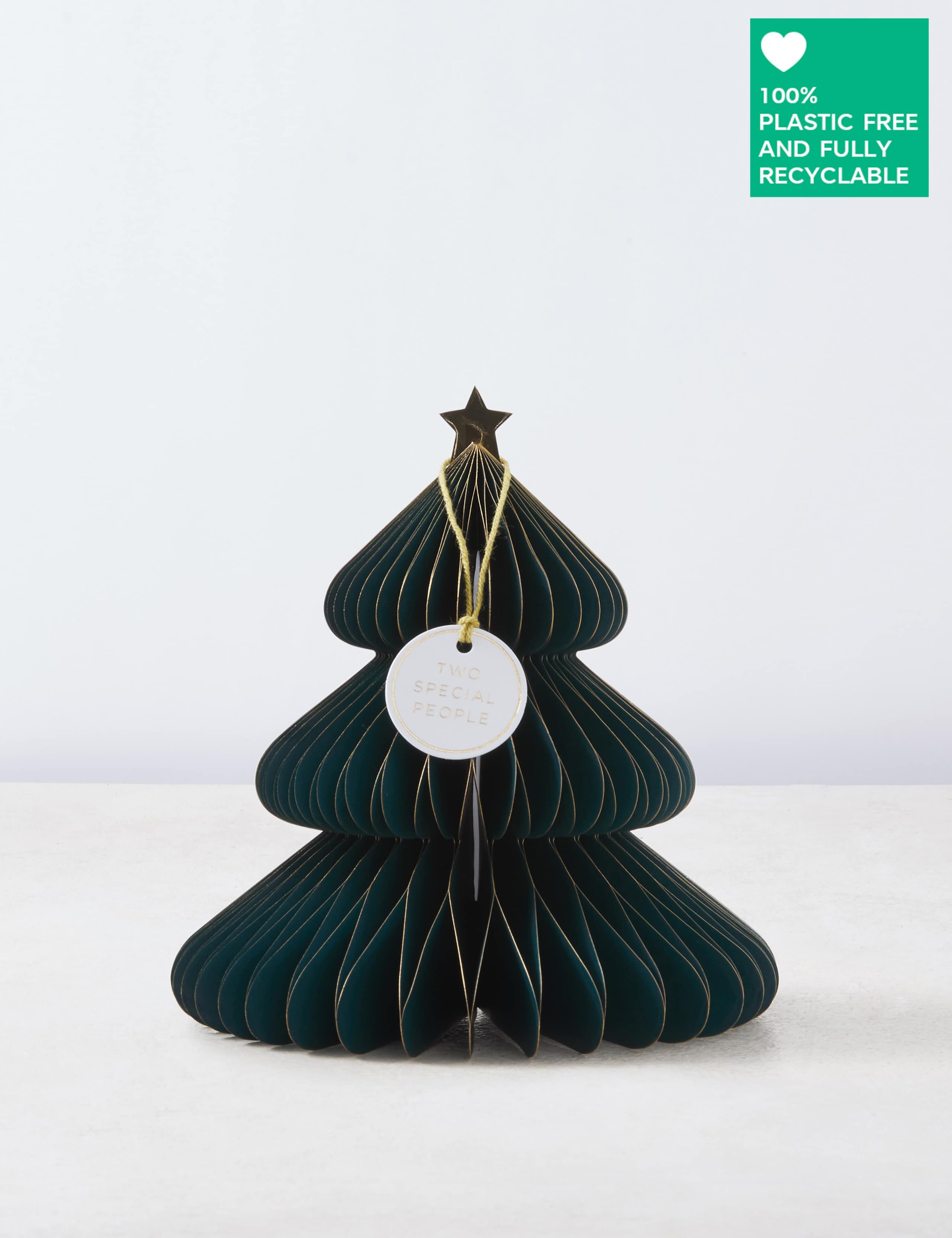 3D Tree Christmas Card for Two Special People - With 360° Honeycomb Paper Design 1 of 5