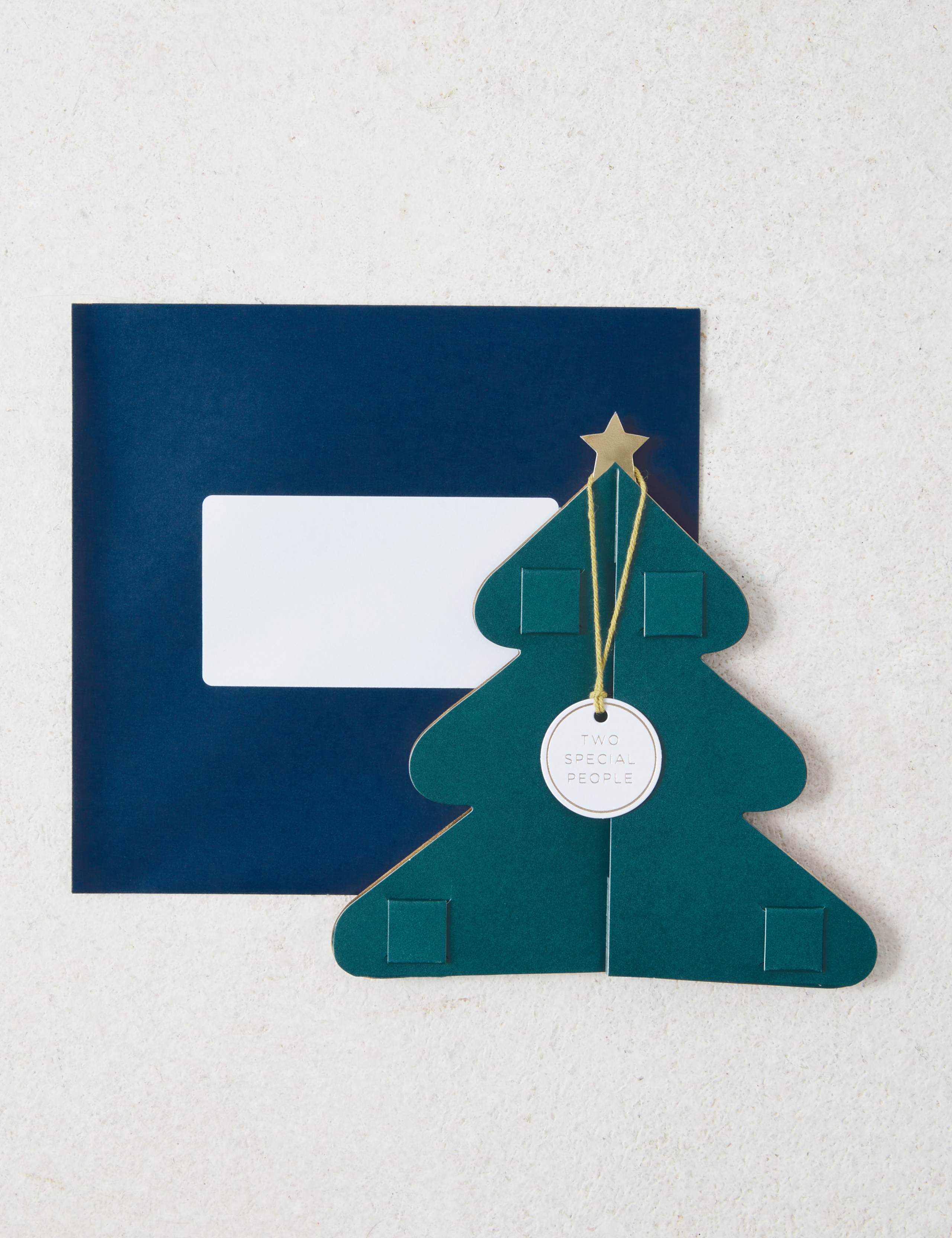 3D Tree Christmas Card for Two Special People - With 360° Honeycomb Paper Design 2 of 5