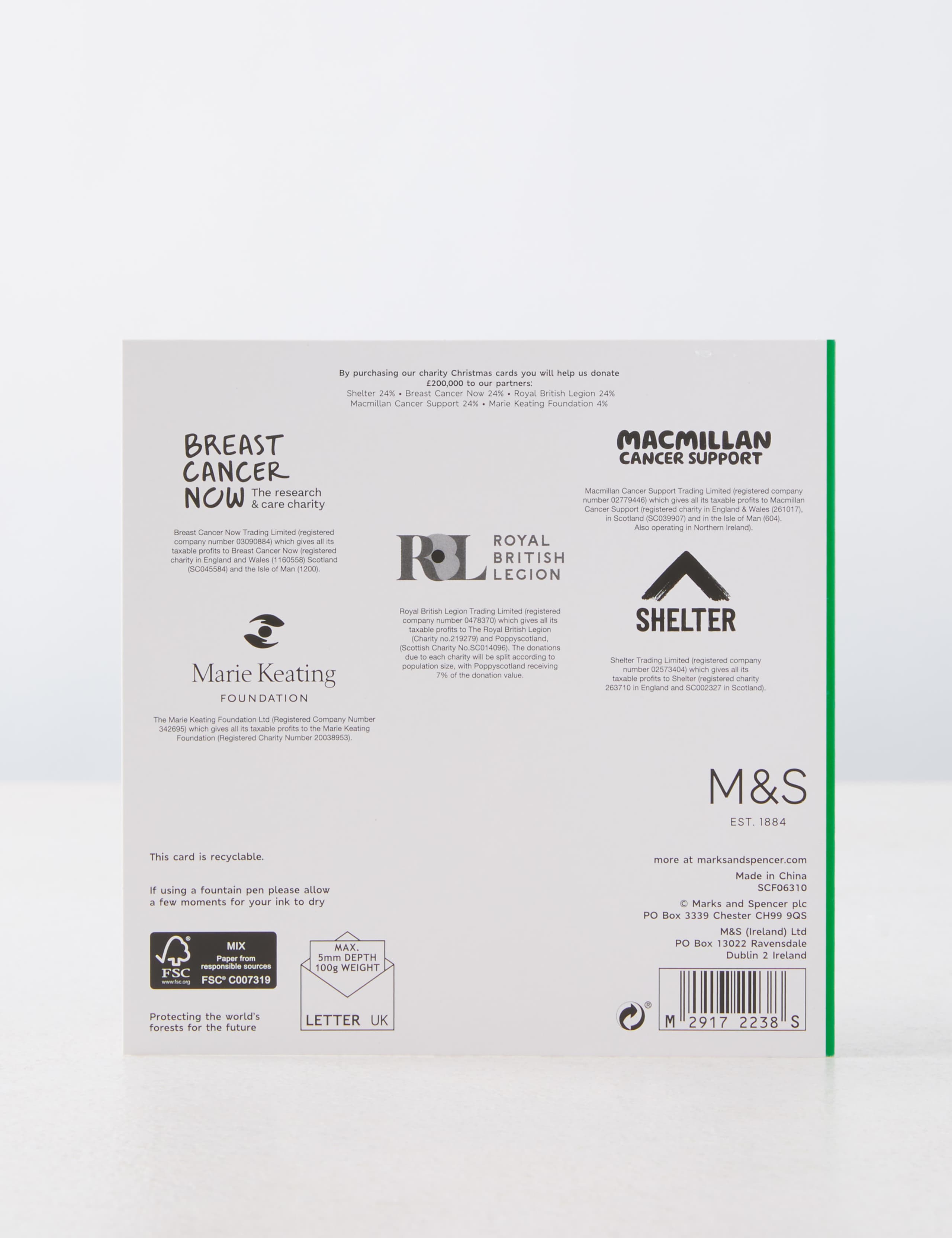 Contemporary Charity Christmas Cards & Money Wallet Pack - 3 Cards & 1 Money Wallet 4 of 8