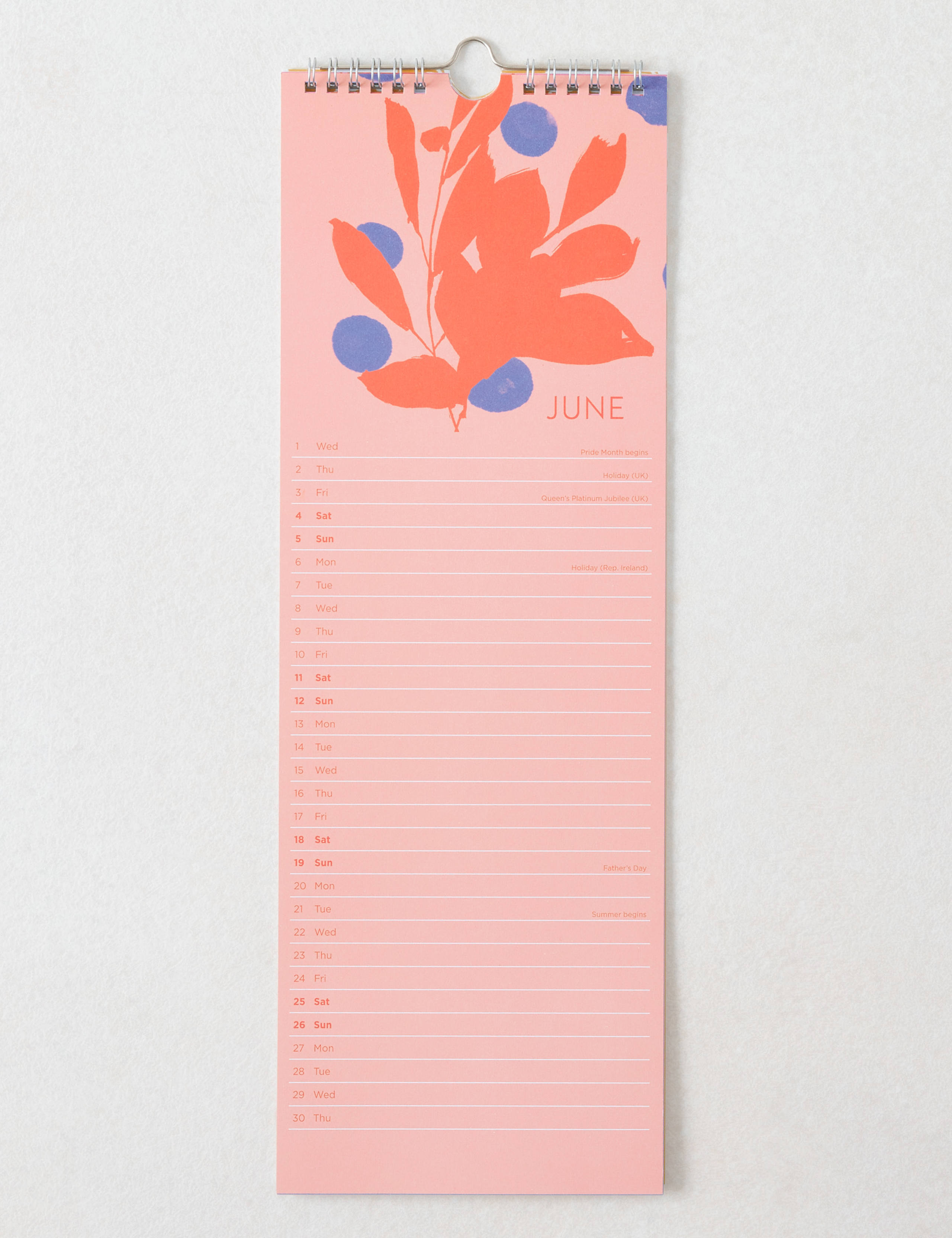 2022 Slimline Calendar - Contemporary Floral Design 2 of 3