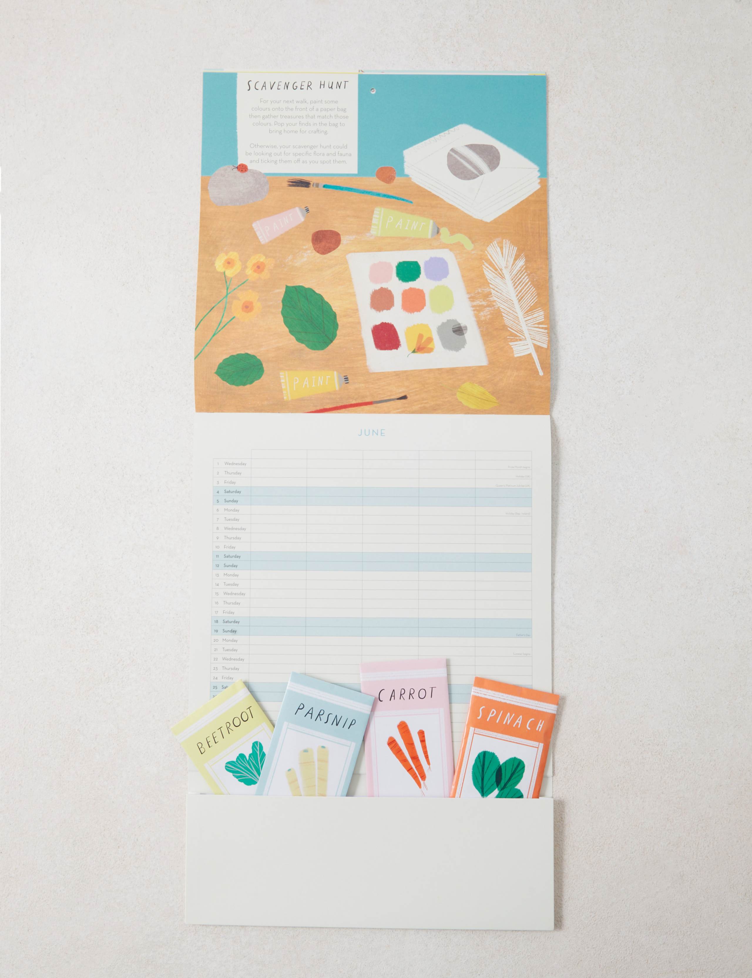 2022 Family Organiser - Contemporary Illustrated Garden Themed Design & 4 Packets of Seeds 2 of 4