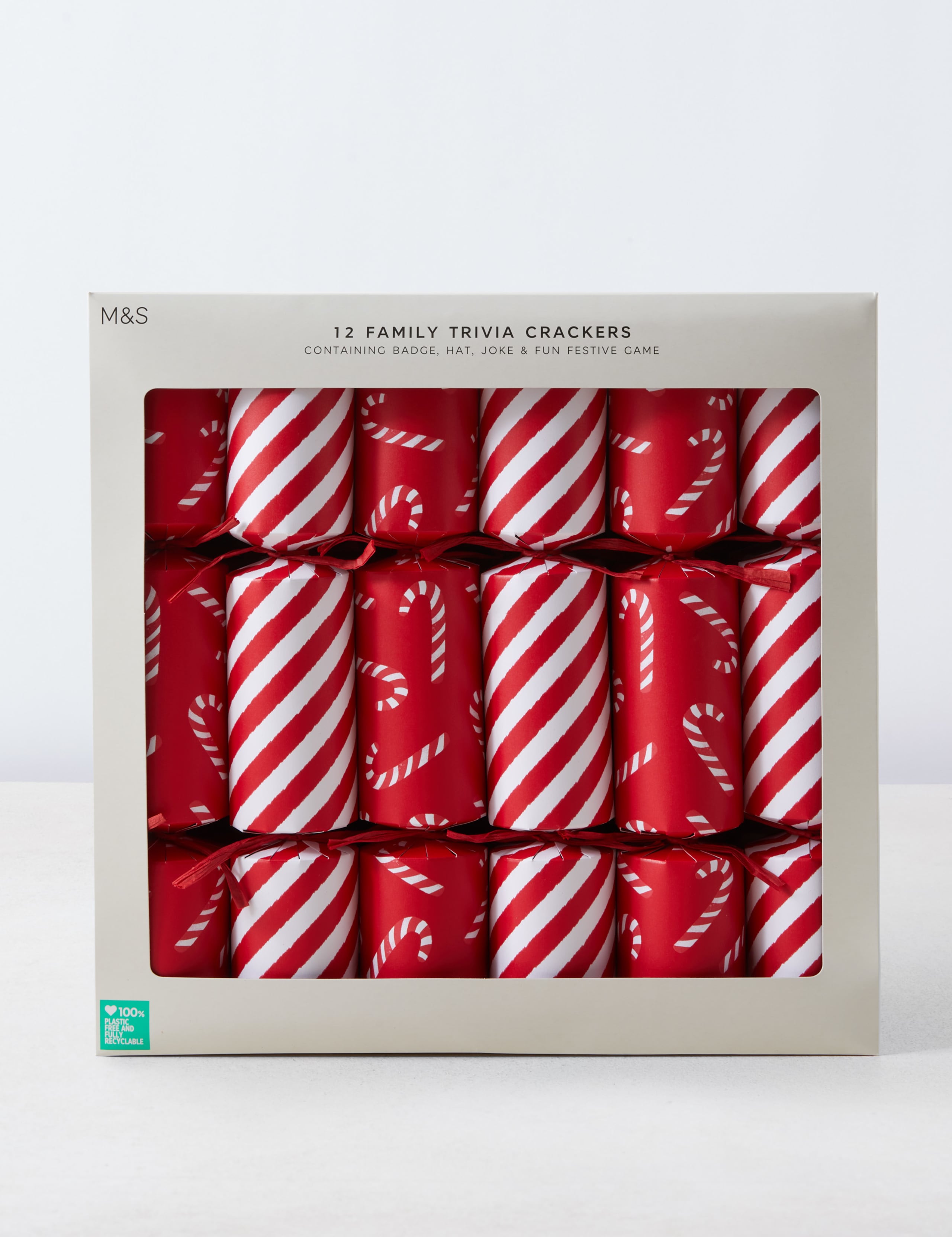 Christmas Crackers with Trivia Game - Pack of 12, 2 Designs 3 of 4