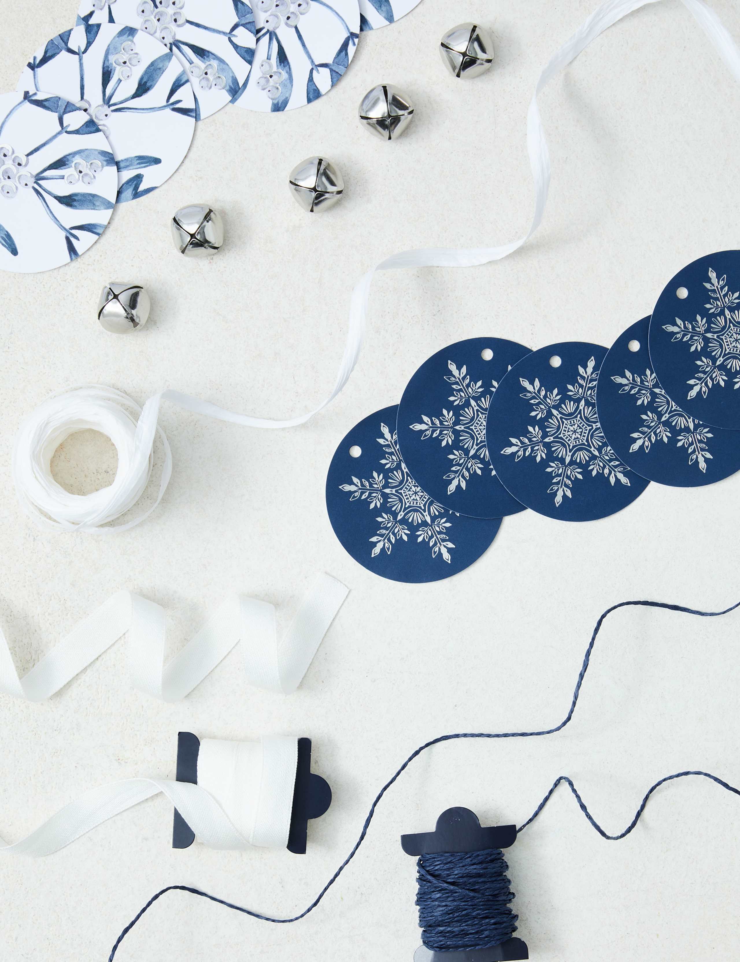 Christmas Gift Wrapping Accessory Pack - Blue & White 3 of 3