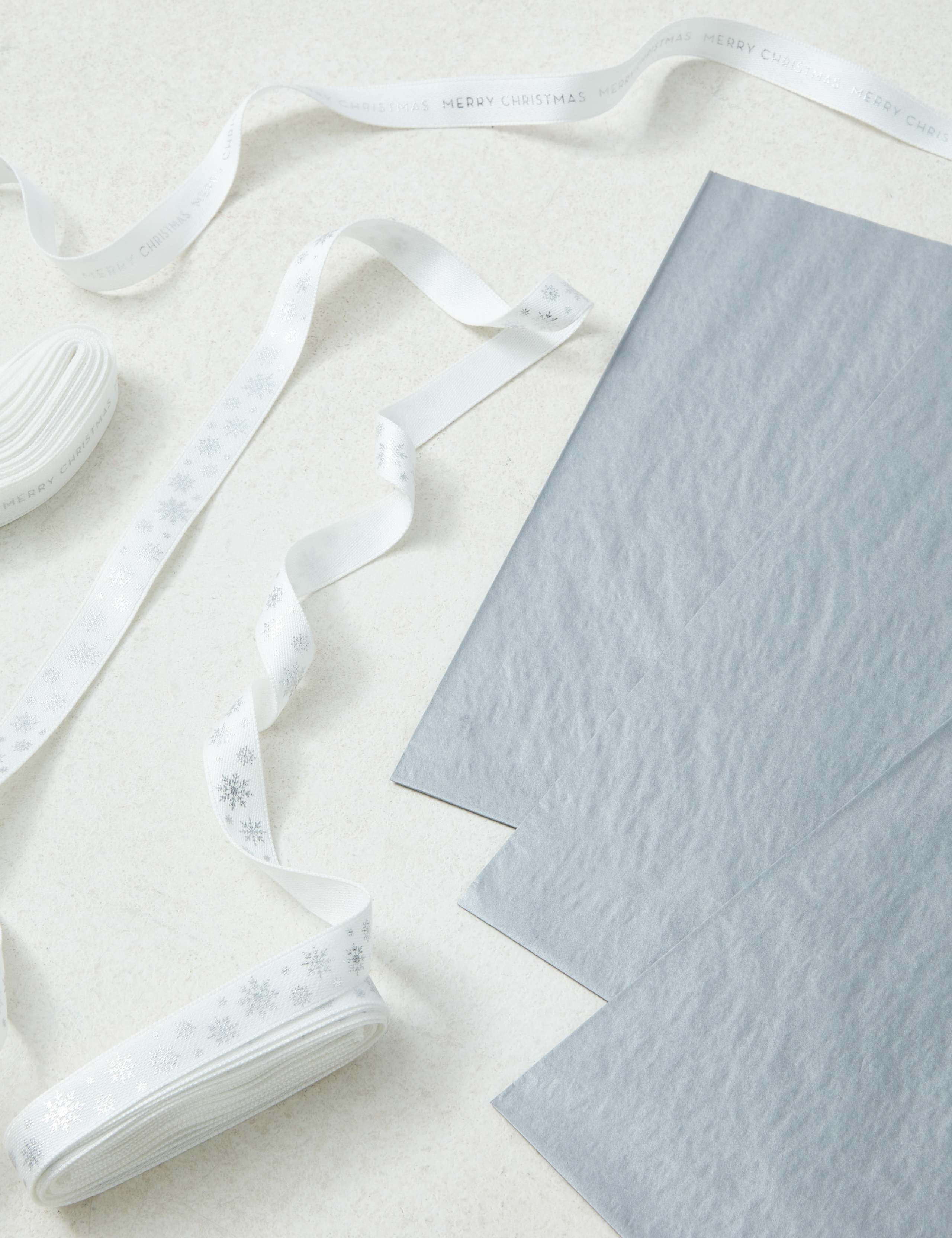 Christmas Tissue Paper & Ribbon Pack - Silver 2 of 2
