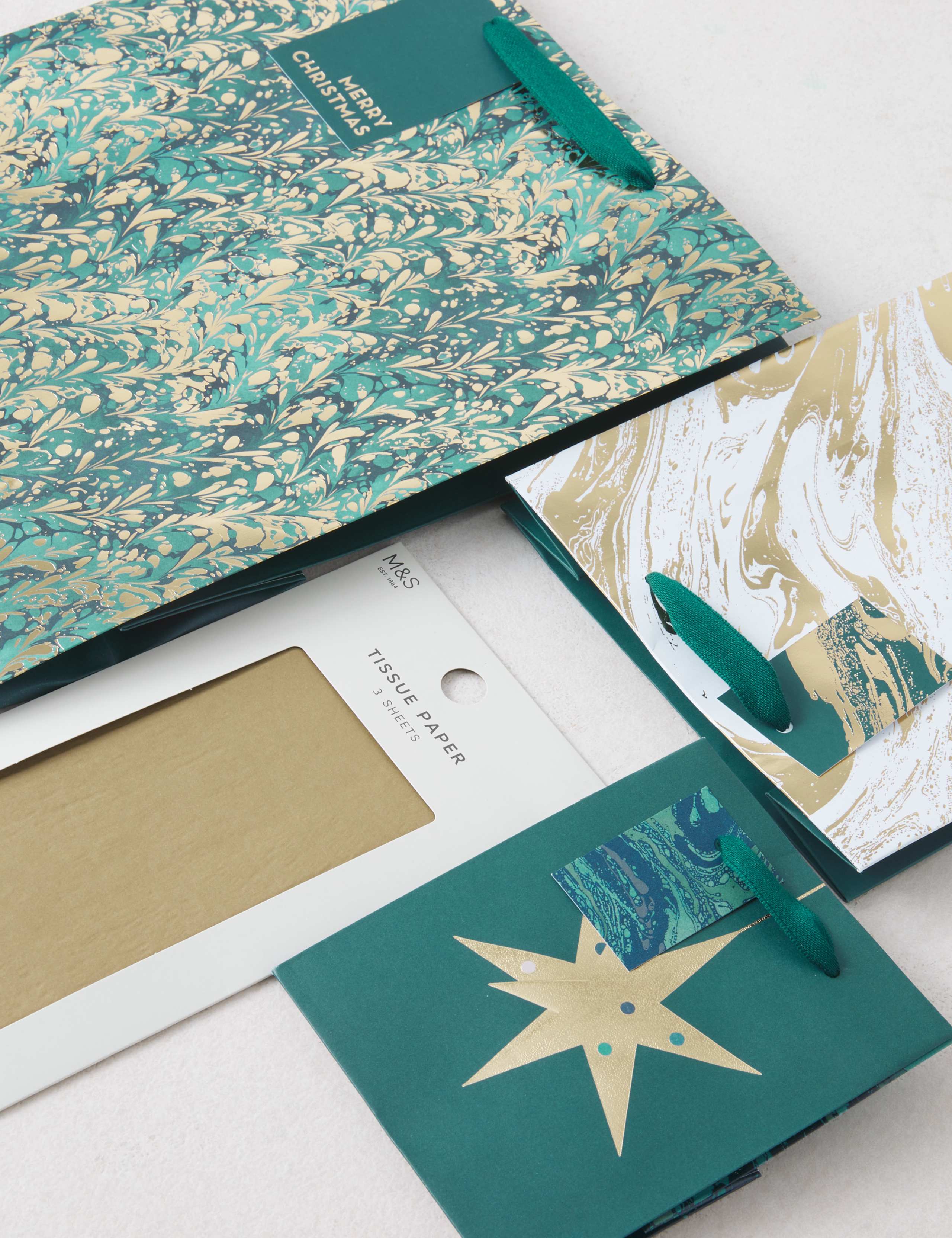 Luxury Opulence Gift Bags & Tissue Paper - Pack of 3 with Gold Tissue Paper 3 of 3