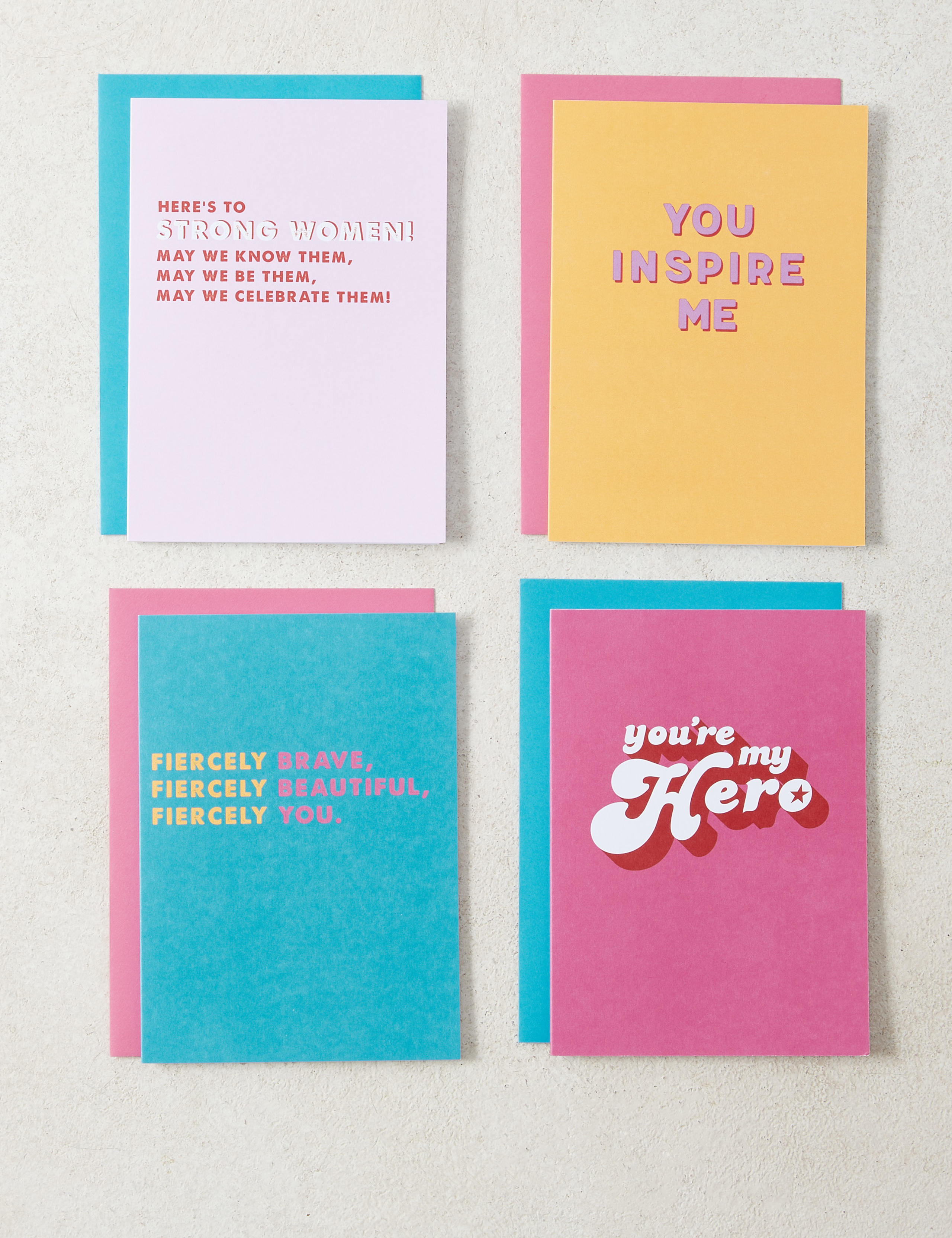 Pack of 4 Contemporary 'Just Because' Cards - 4 Cards in 4 Designs 1 of 4