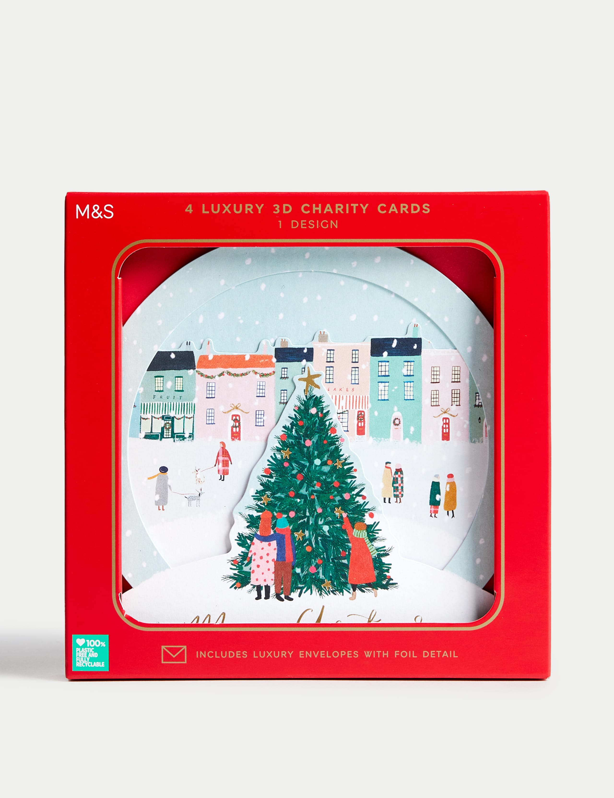 Luxury Charity Christmas Cards - 3D Snow Globe Design 1 of 4