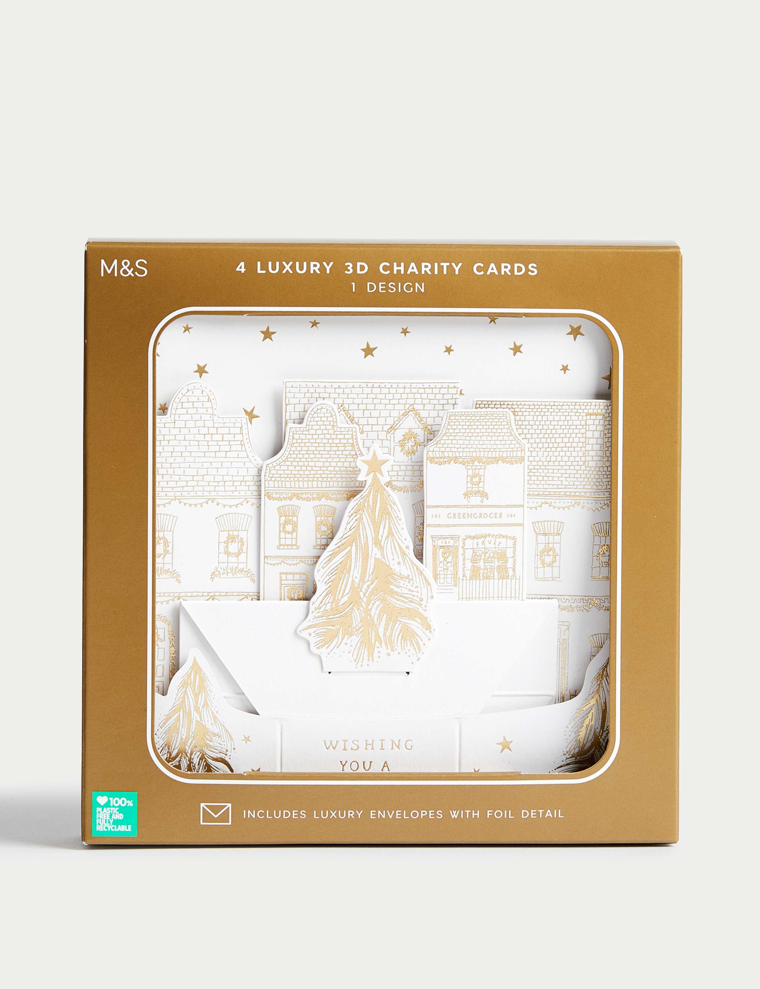 Luxury Charity Christmas Cards - 3D Town Design 1 of 3