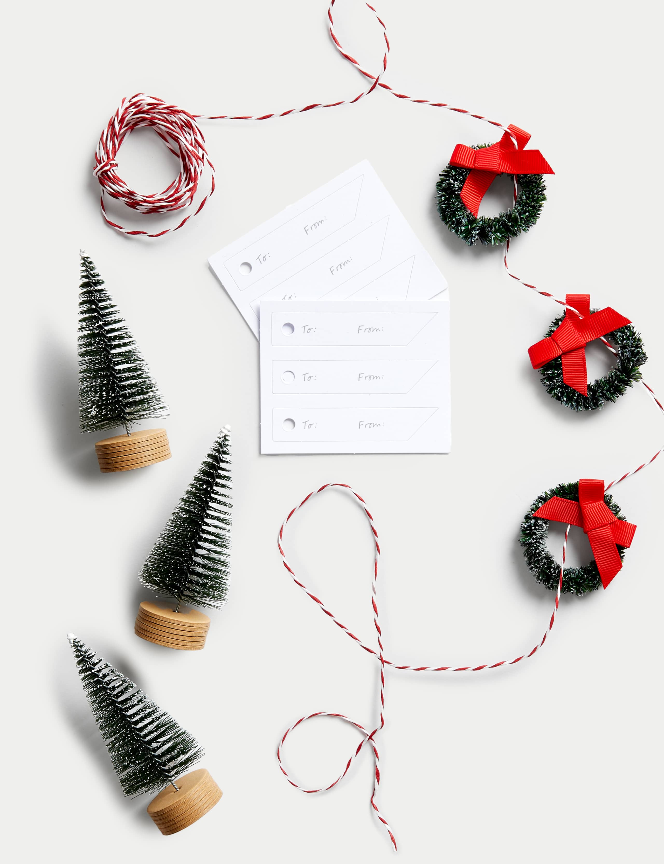 Christmas Present Toppers 6 Pack - Trees & Wreaths 2 of 3