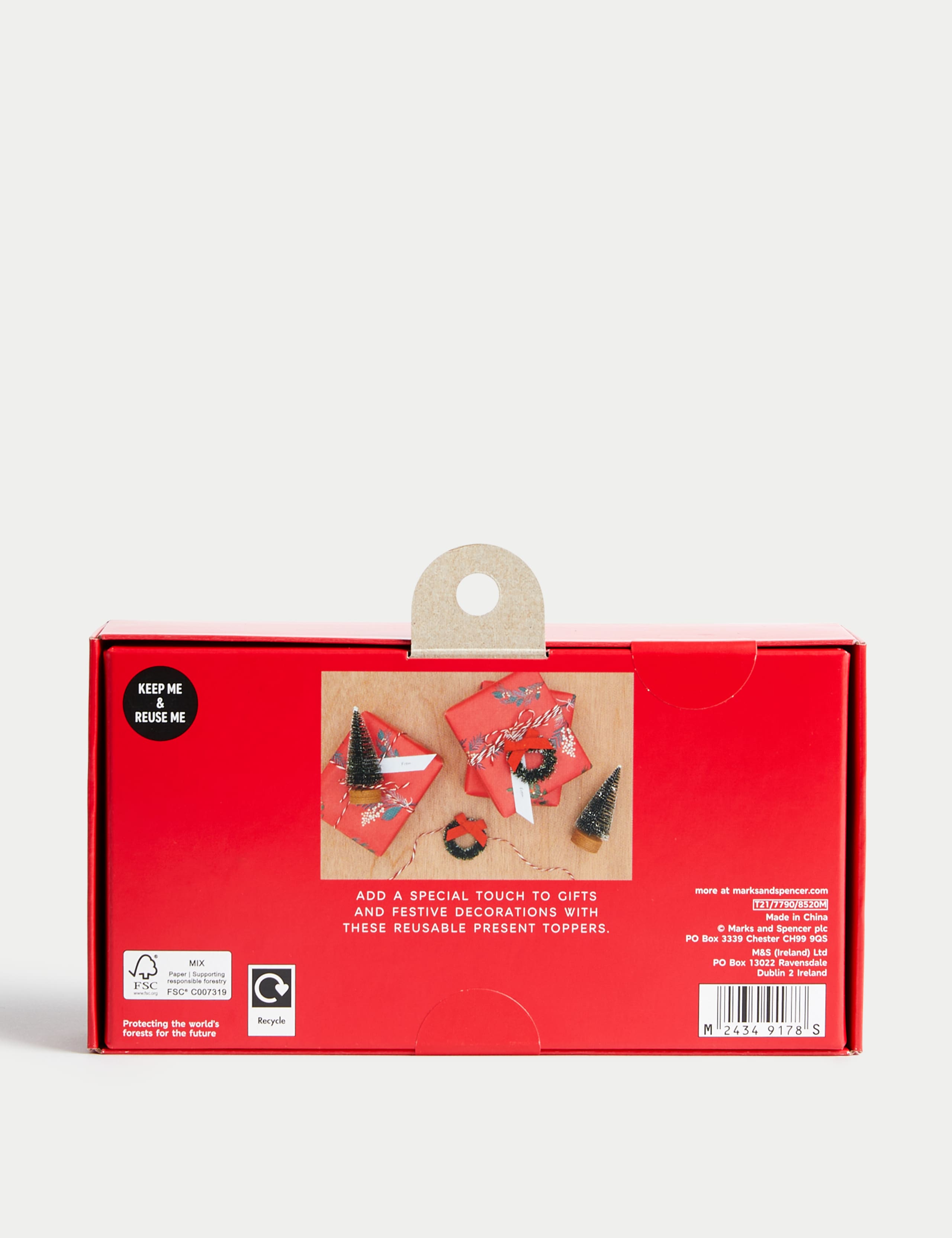 Christmas Present Toppers 6 Pack - Trees & Wreaths 3 of 3
