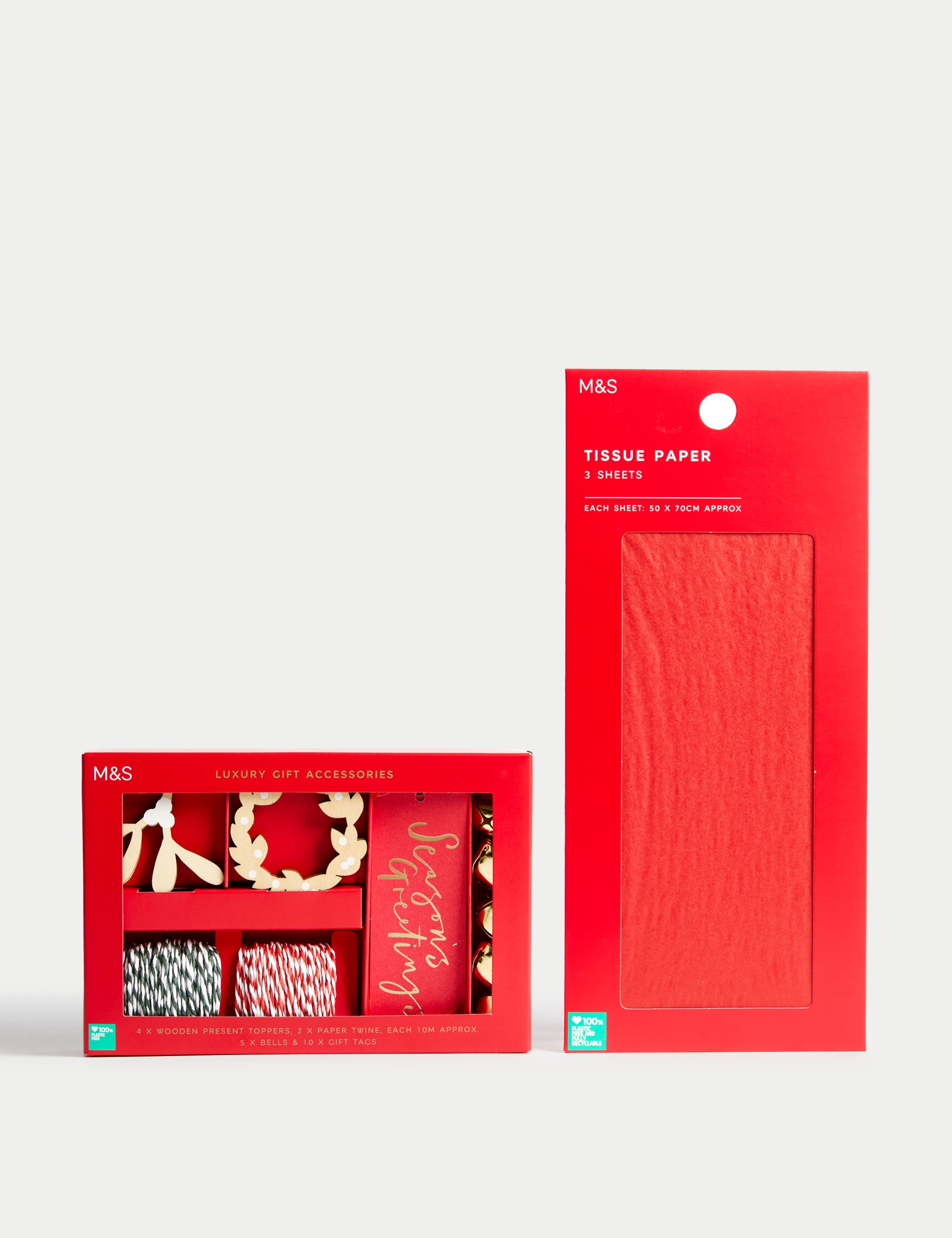 Christmas Luxury Gift Wrapping Accessories Pack - Red 1 of 3