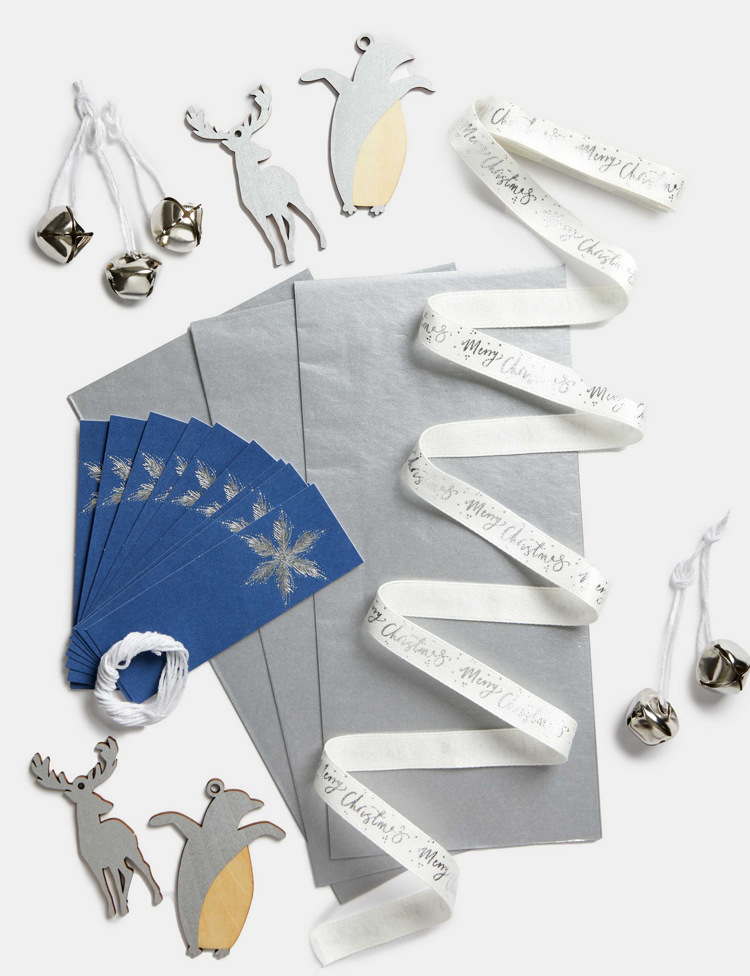 Christmas Luxury Gift Wrapping Accessories Pack - Silver 2 of 3