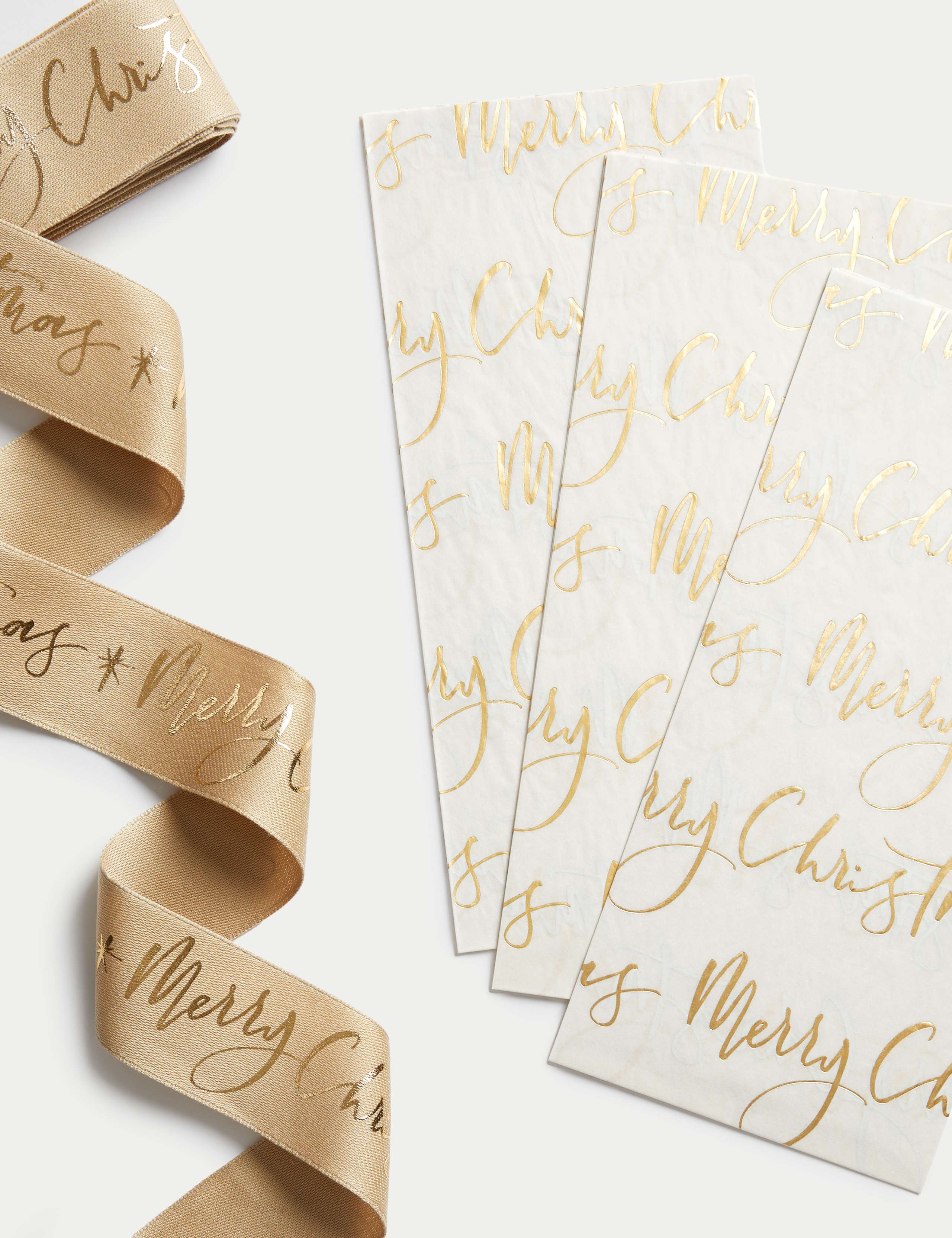 Christmas Luxury Gift Wrapping Accessories Pack - Gold 2 of 2