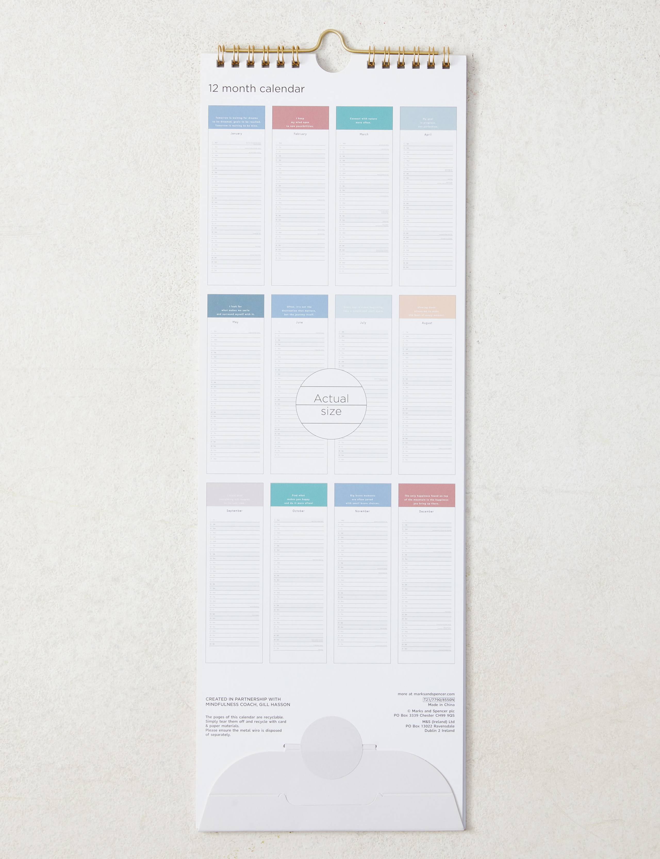 2023 Slimline Calendar - Contemporary Mindfulness Design 3 of 3