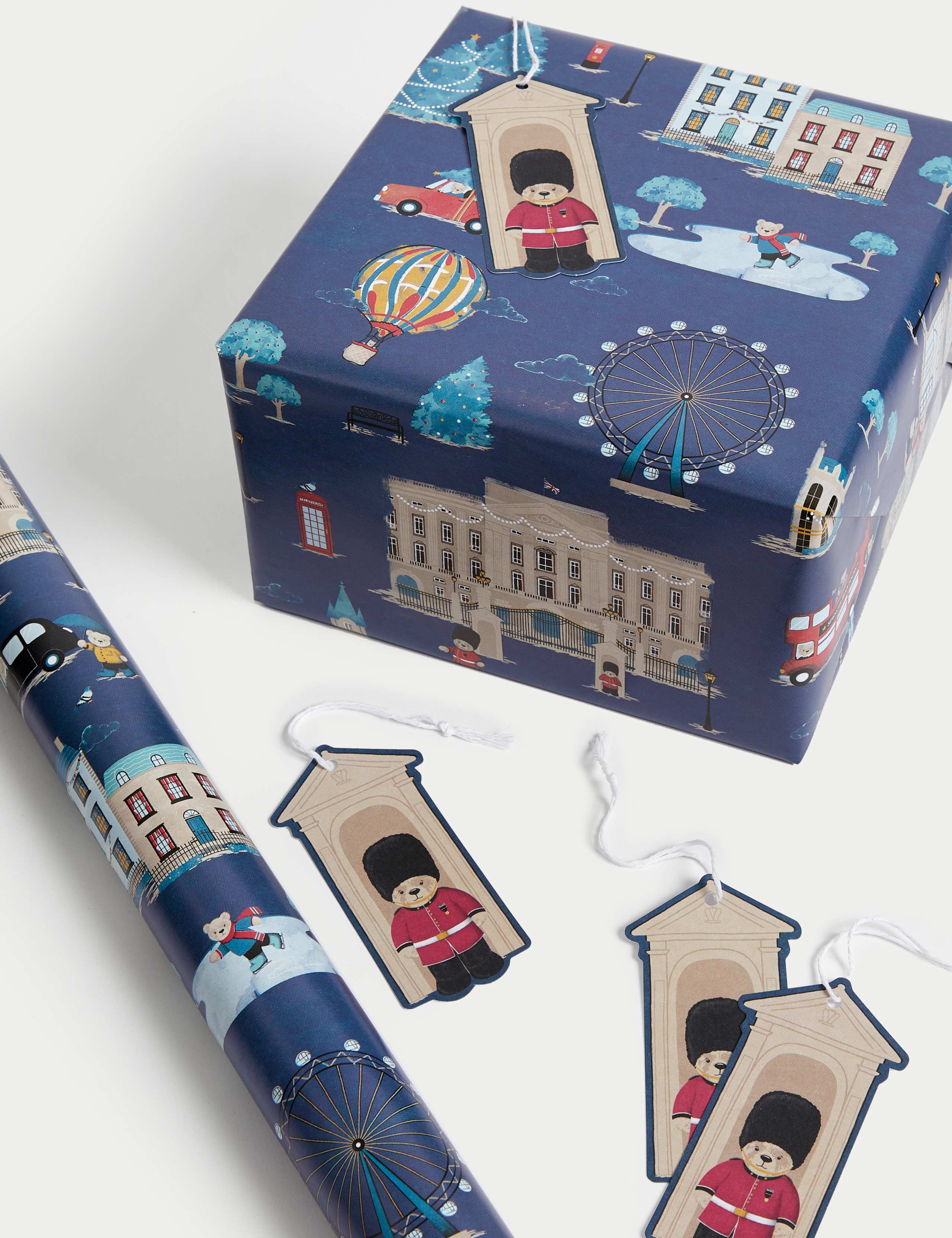 Spencer Bear 5M Christmas Gift Wrap & 12 Gift Tags Pack 2 of 2