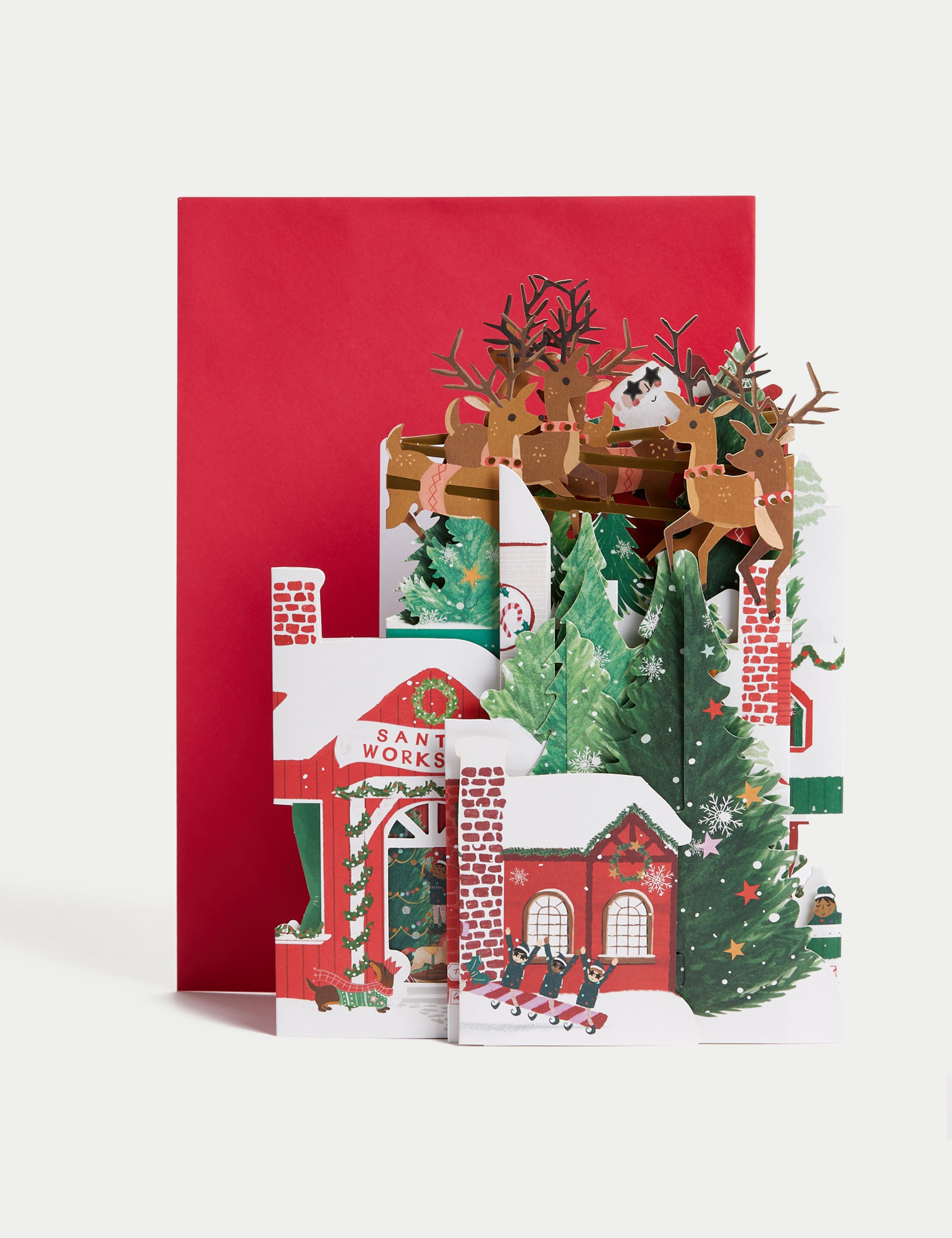 3D Santa's Workshop Charity Christmas Card 2 of 5