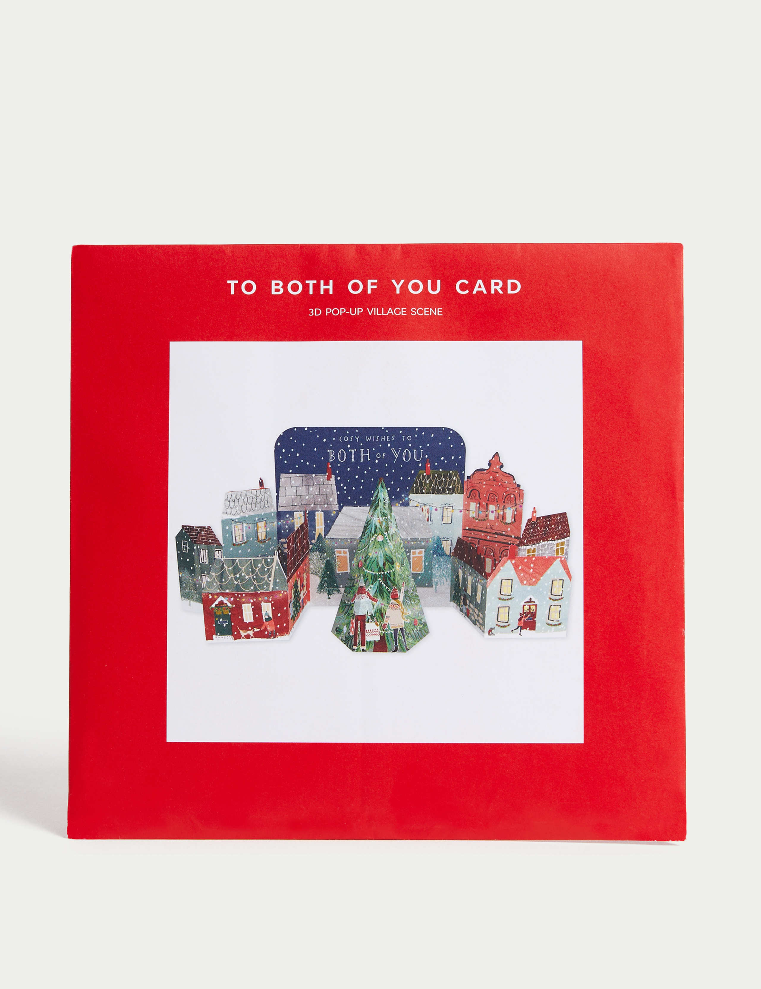 3D Village Scene Charity Christmas Card for Both of You 4 of 5