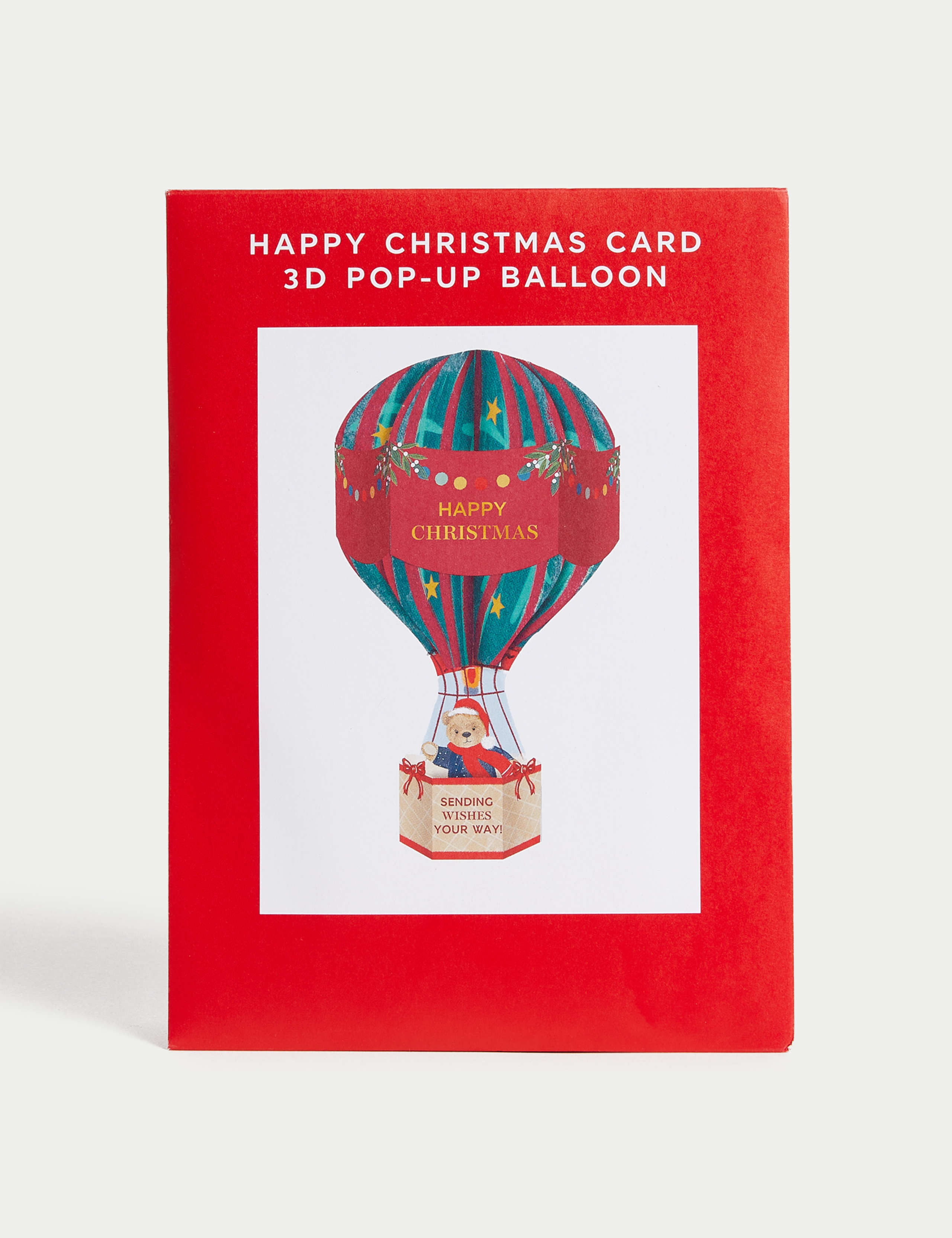 3D Hot Air Balloon Charity Christmas Card 4 of 5