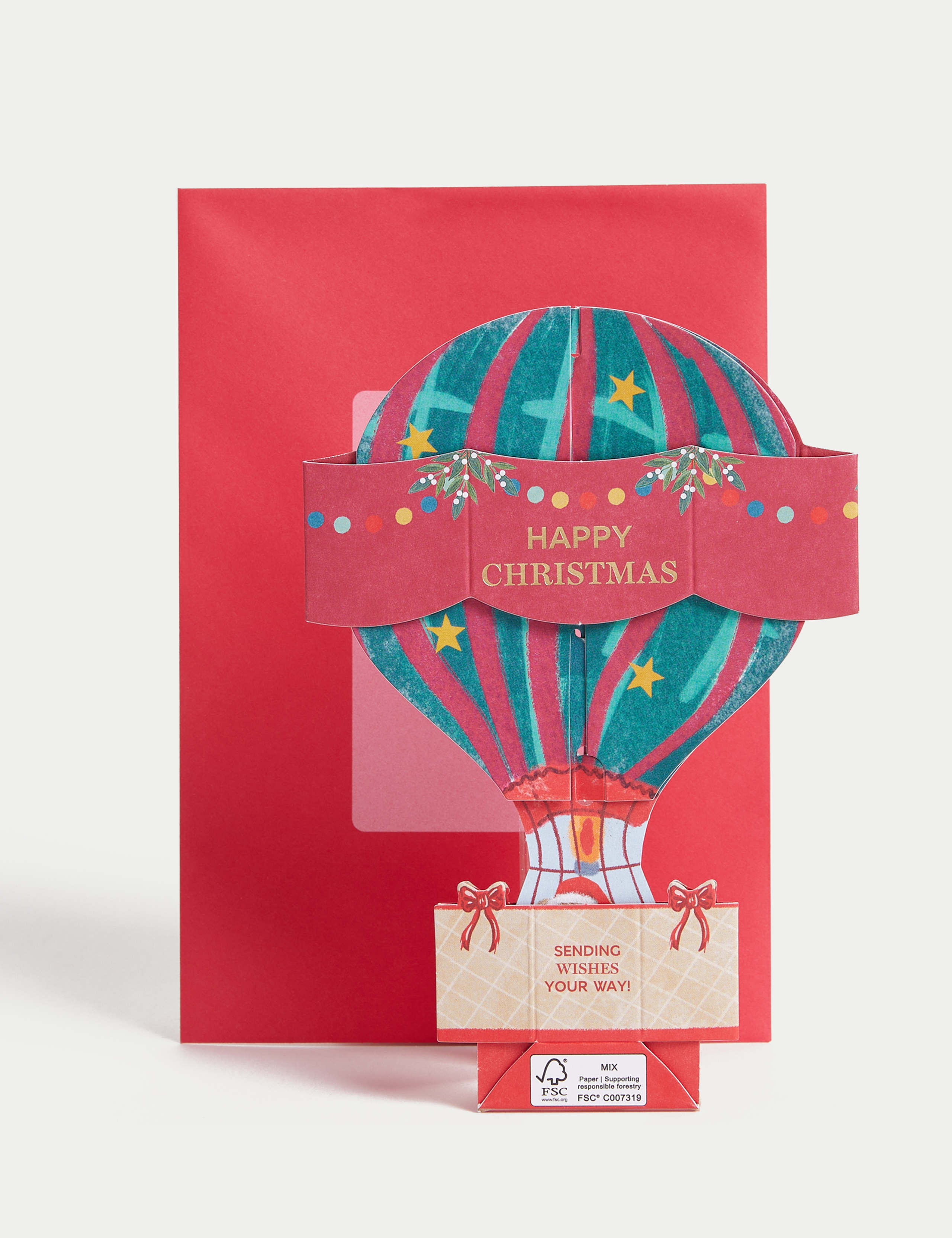3D Hot Air Balloon Charity Christmas Card 2 of 5