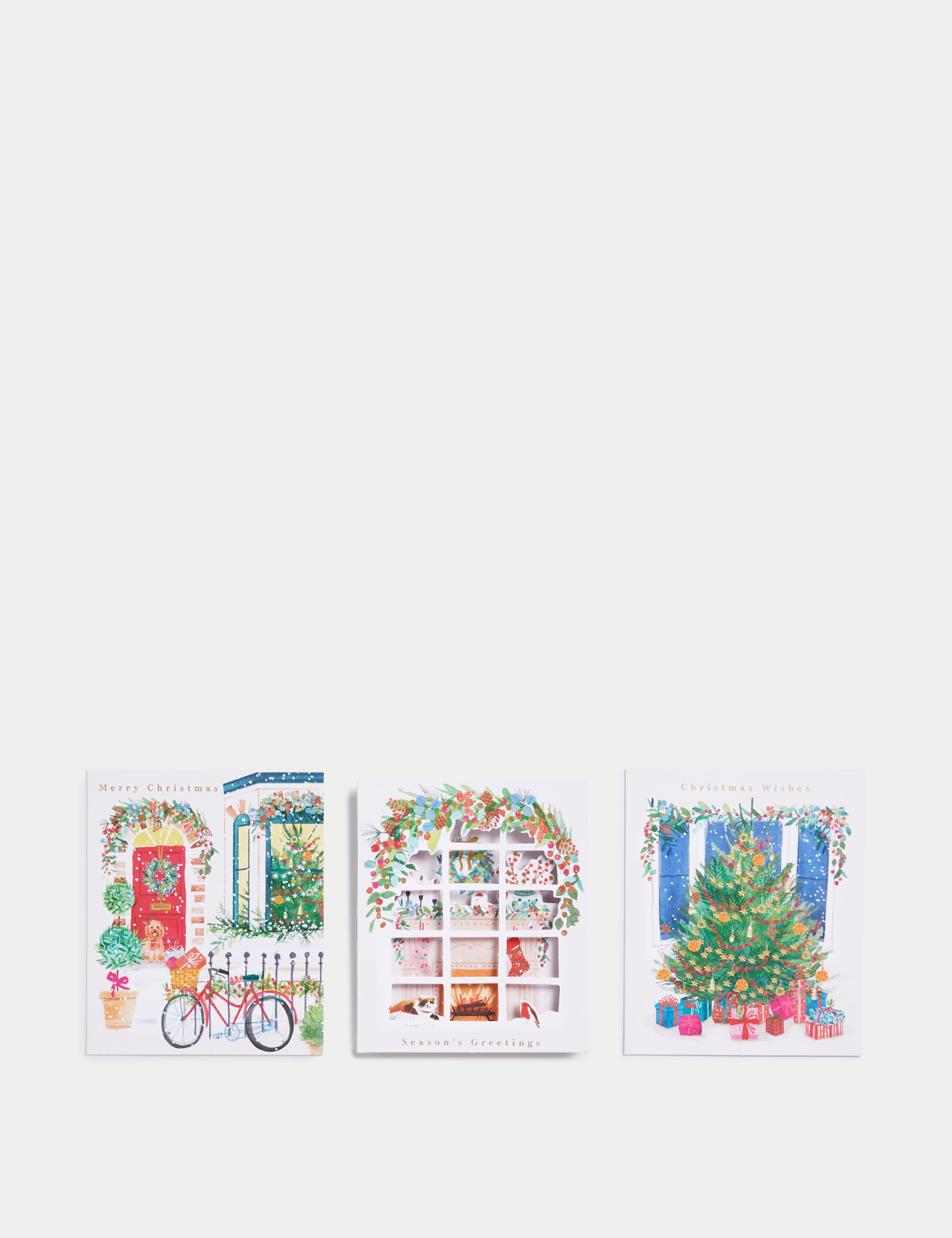 15 Charity Christmas Cards - Festive Homes with 3D Design 2 of 5