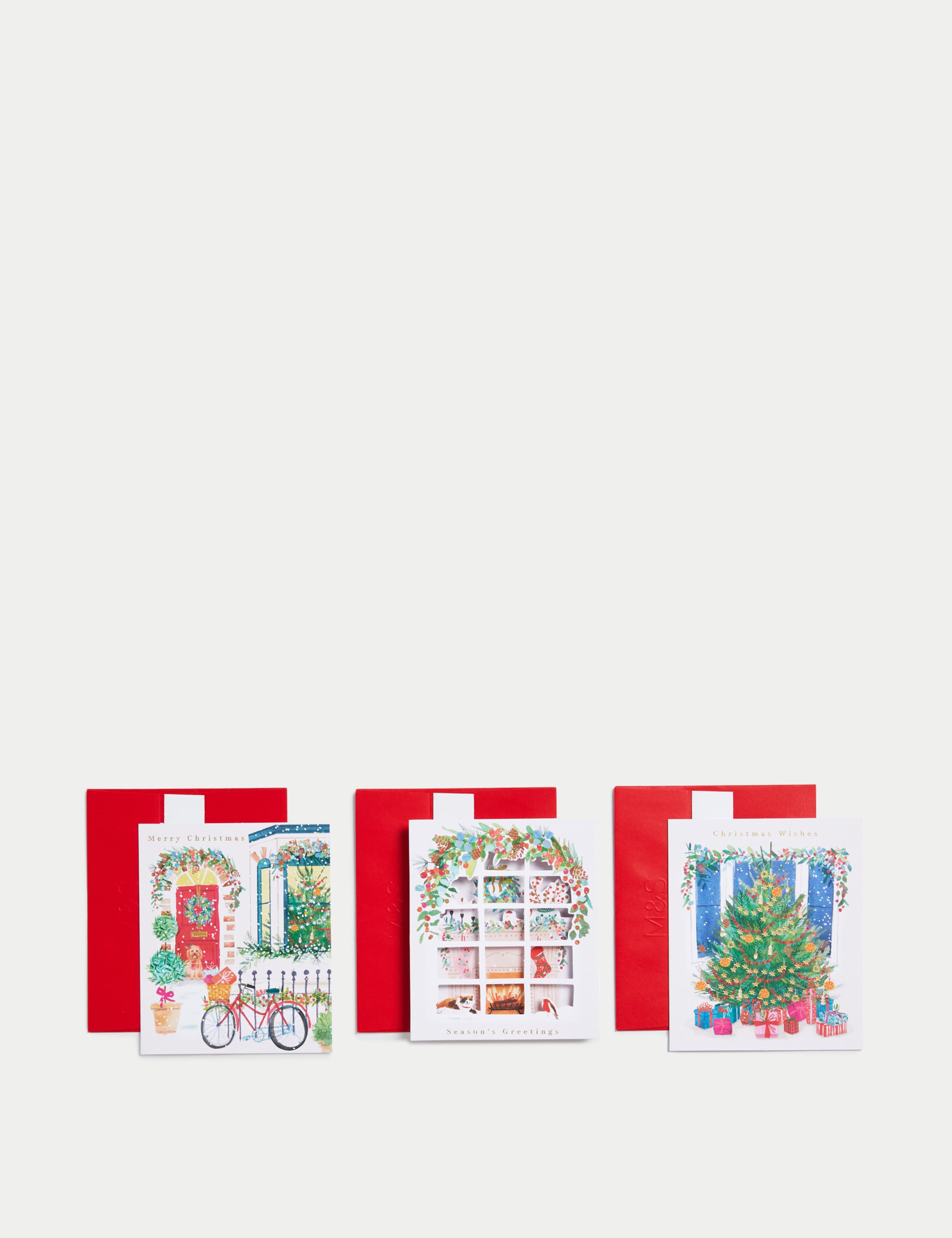 15 Charity Christmas Cards - Festive Homes with 3D Design 5 of 5