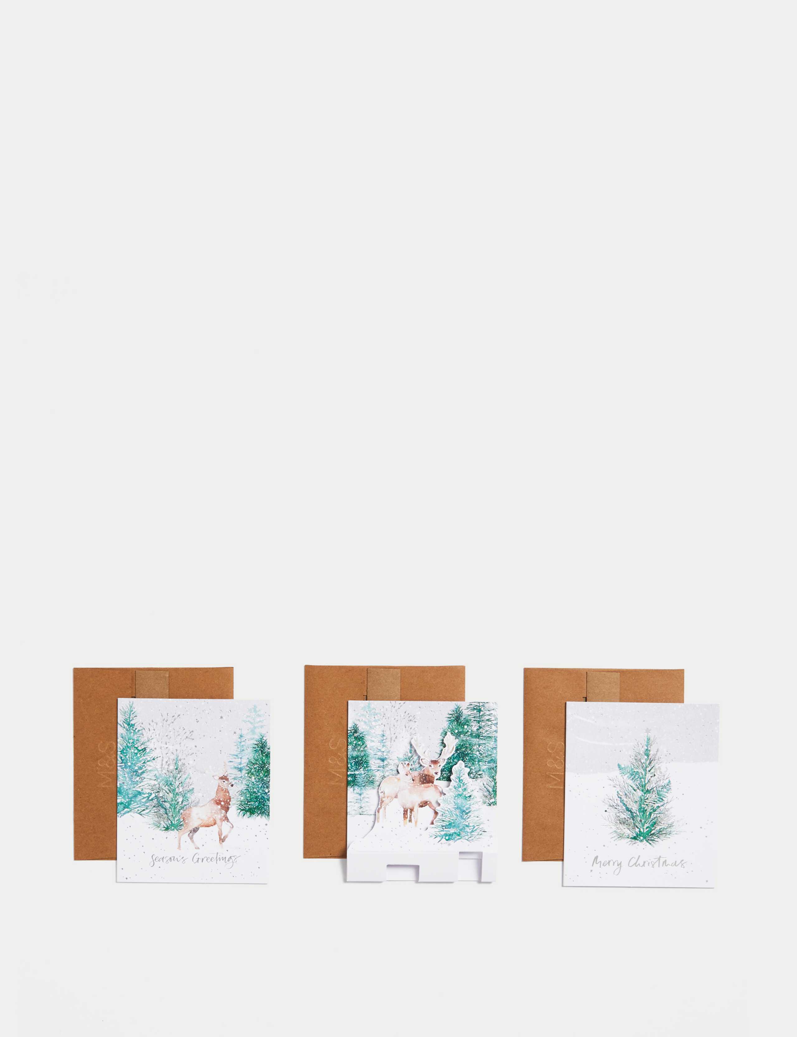 15 Charity Christmas Cards - Winter Stags with 3D Design 5 of 5