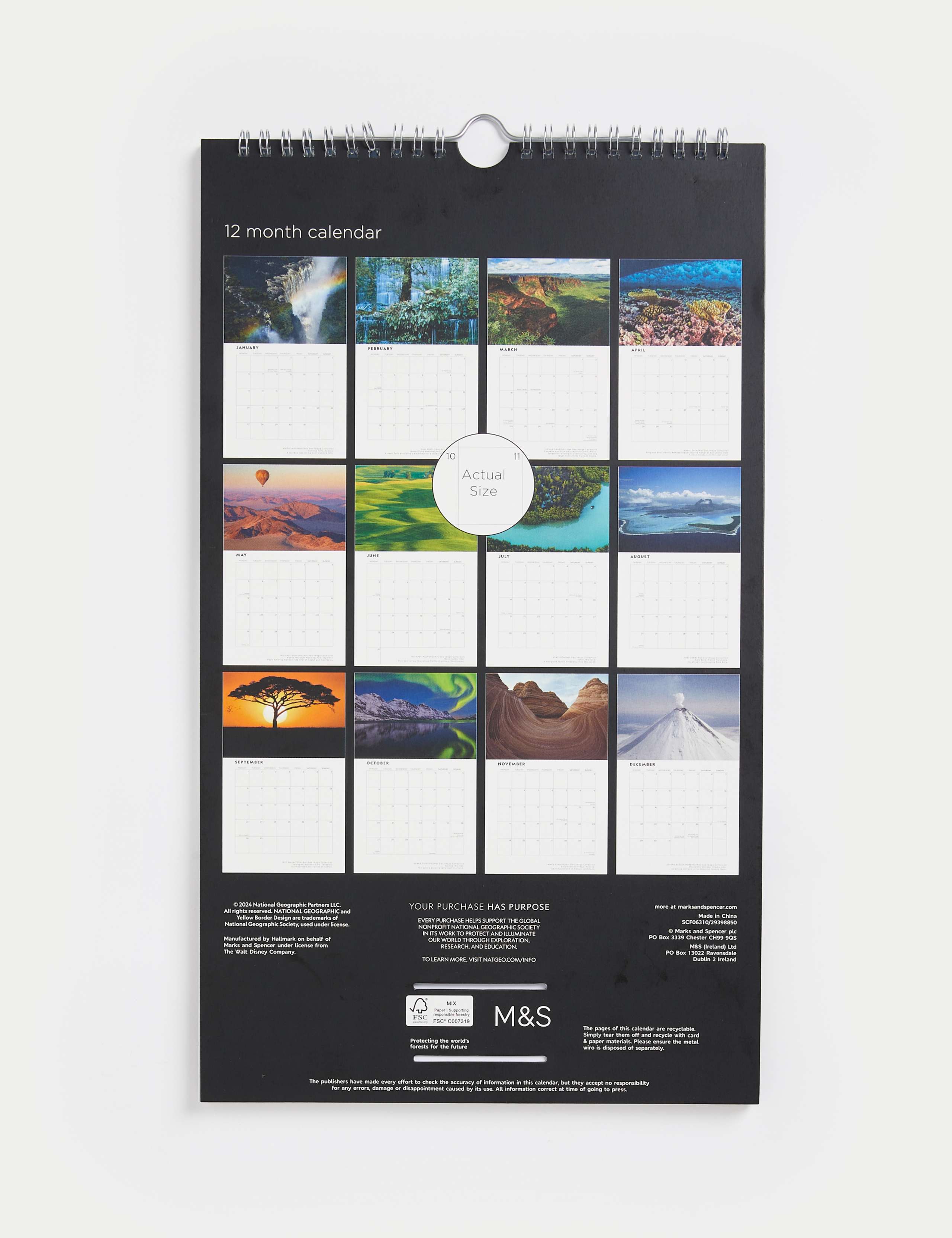 2025 Medium Calendar - National Geographic Natural Planet 3 of 6