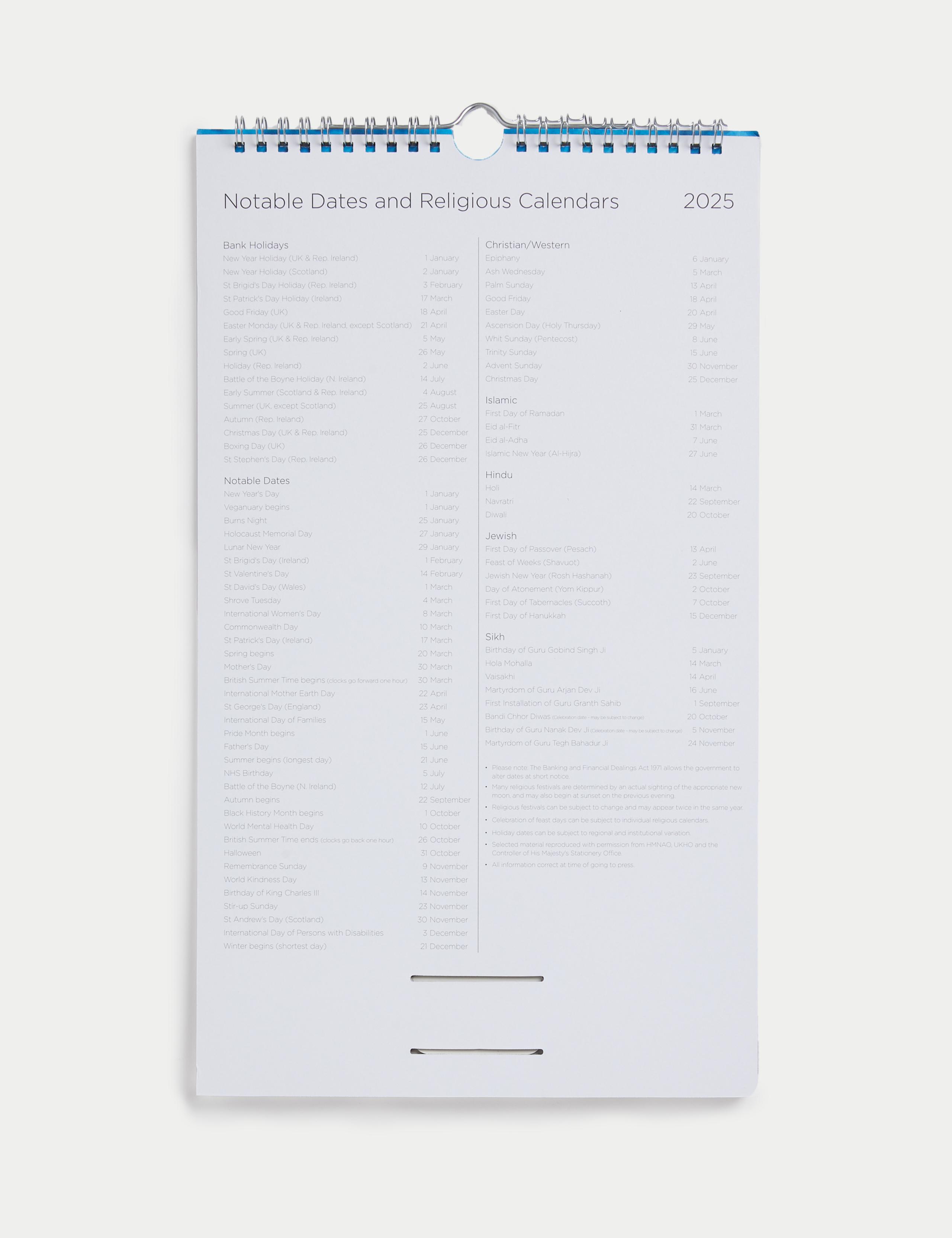 2025 Medium Calendar - National Geographic Natural Planet 4 of 6