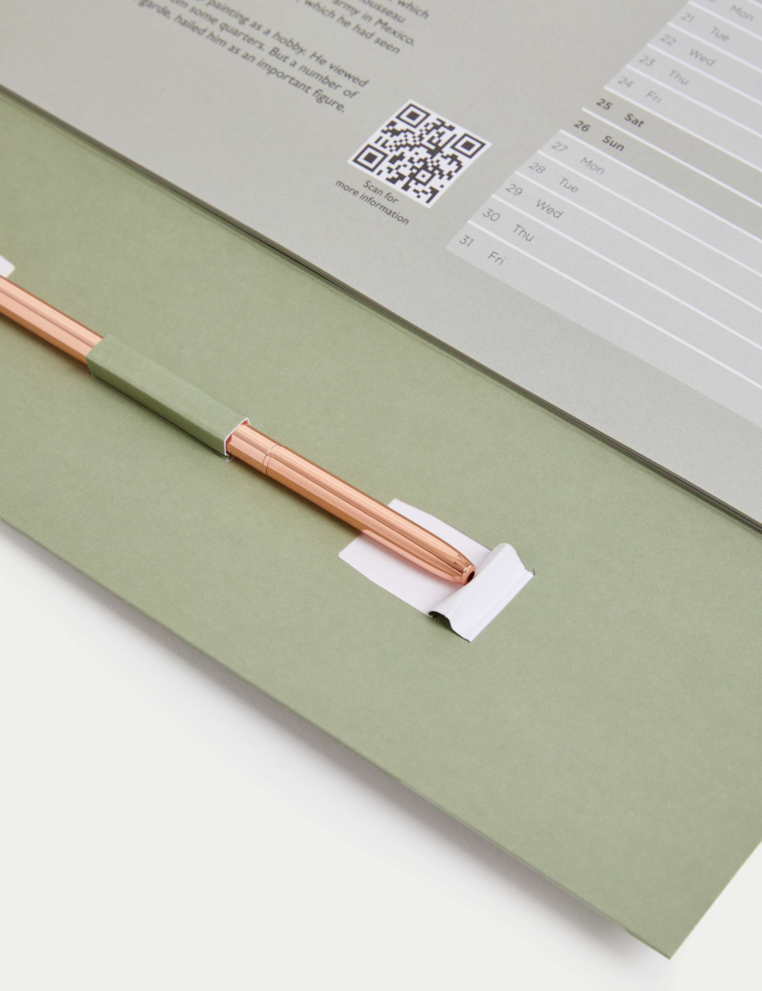 2025 Large Calendar with Pen - The National Gallery 5 of 5