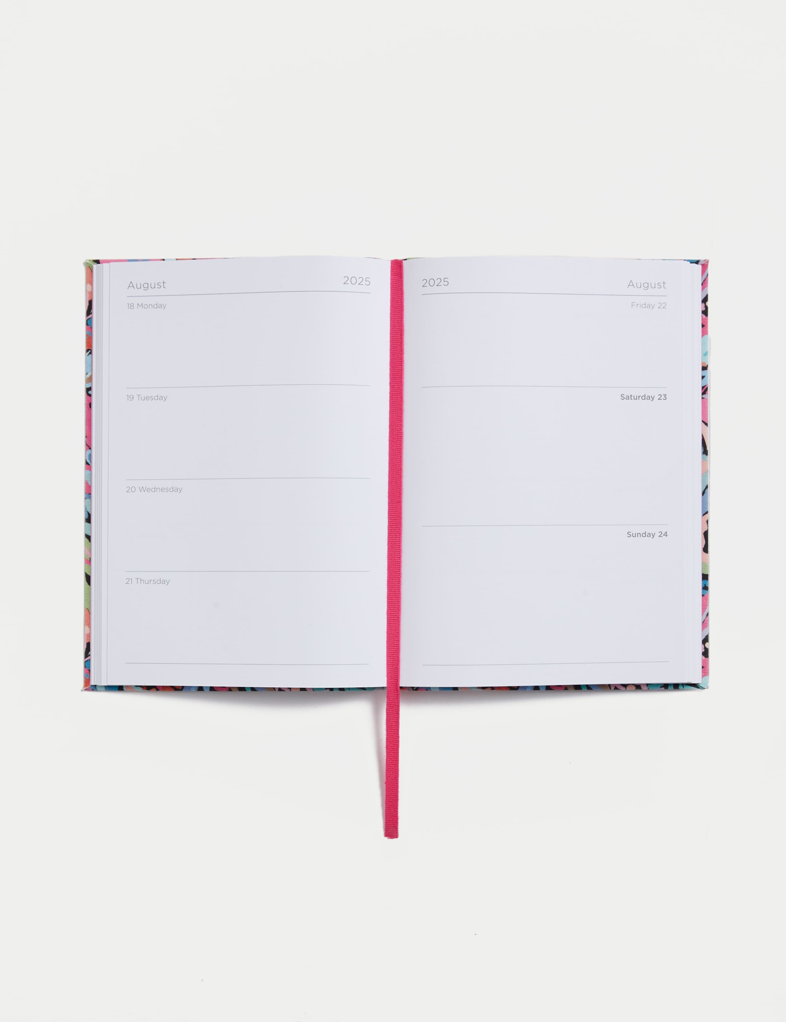 2025 Large A5 Week to View Diary - Vibrant Floral Fabric Cover 3 of 5