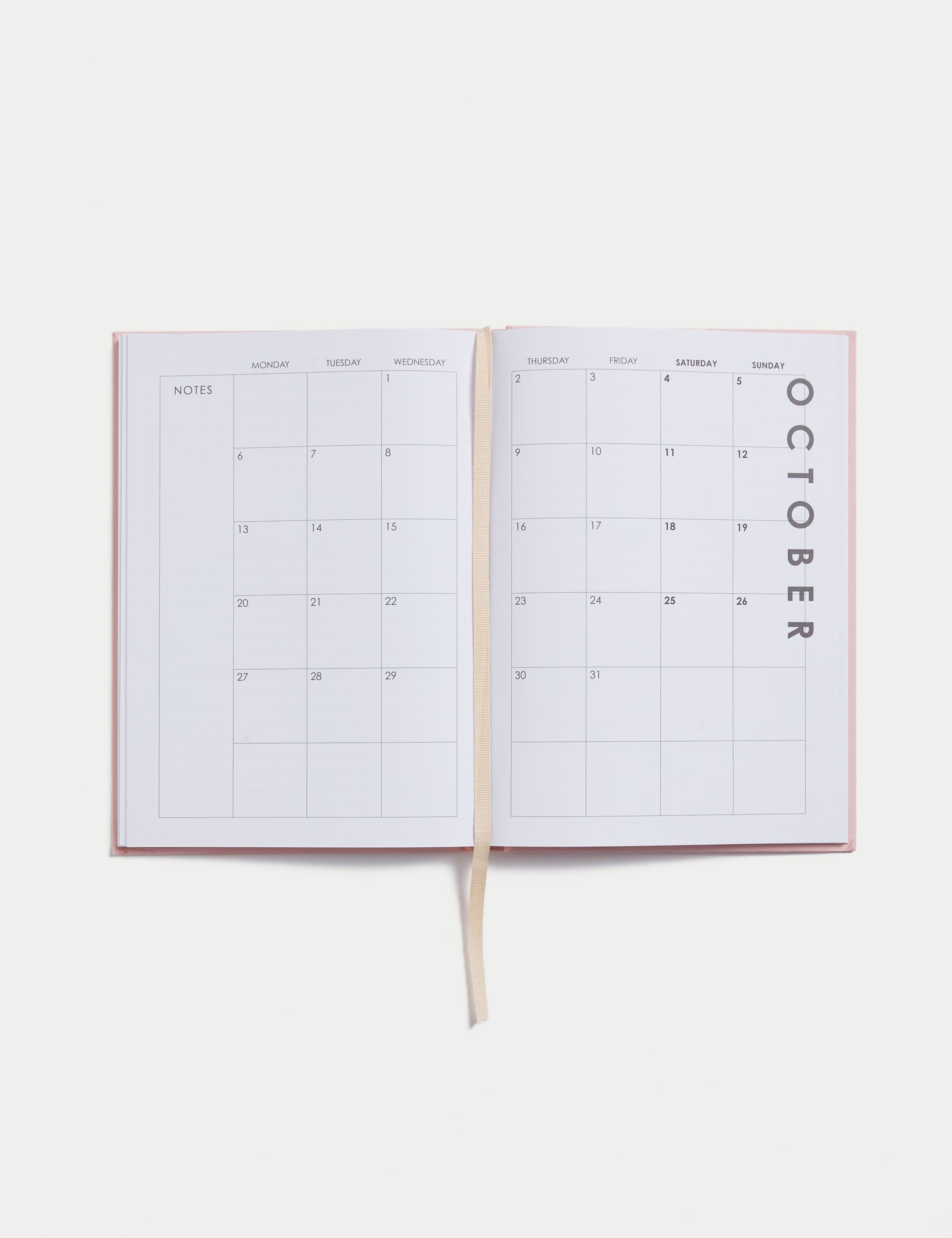 2025 Large A5 Week to View Diary - Gold Foil Sun Design 4 of 5