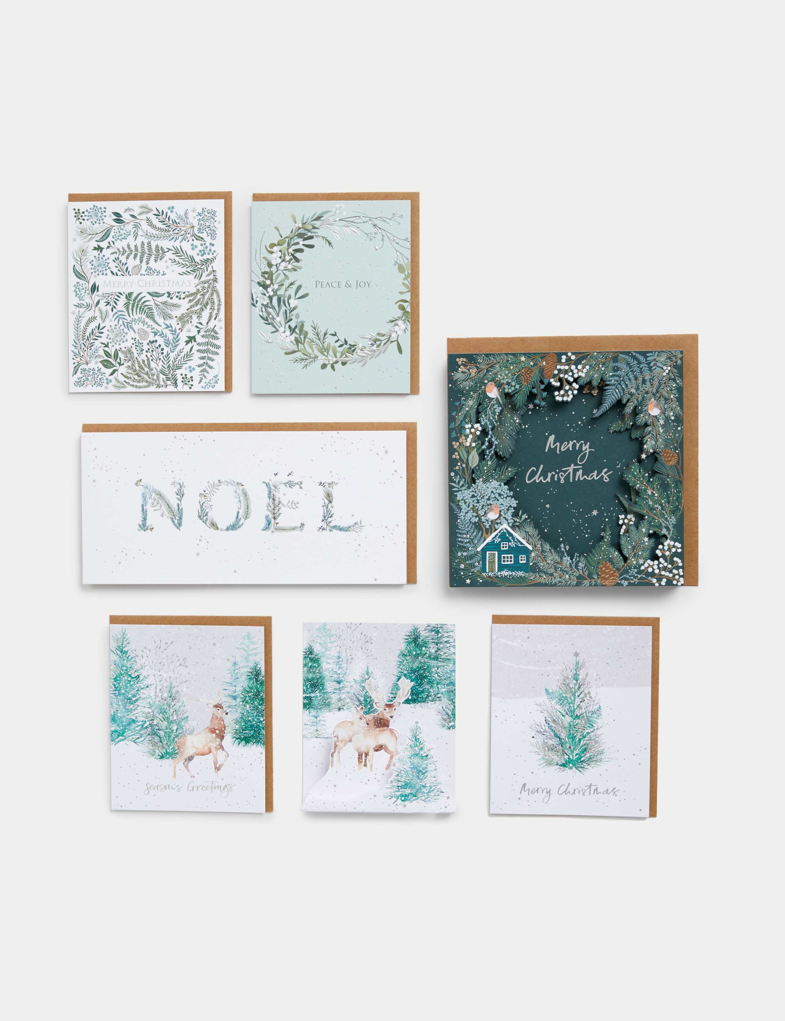 34 Charity Christmas Cards - Winter Foliage Designs 2 of 10