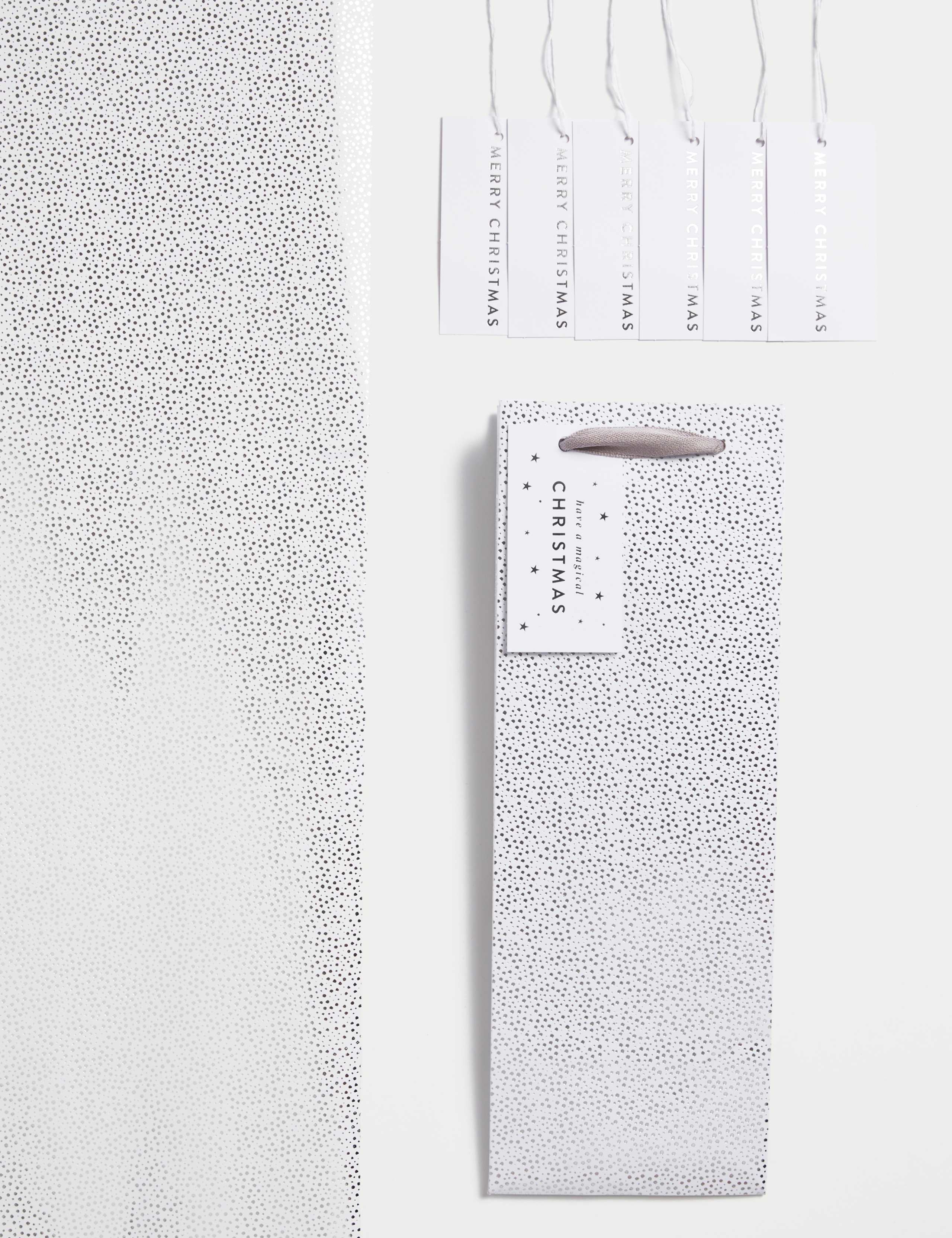 Silver 3M Christmas Gift Wrap with Gift Tags & Bottle Bag 1 of 2