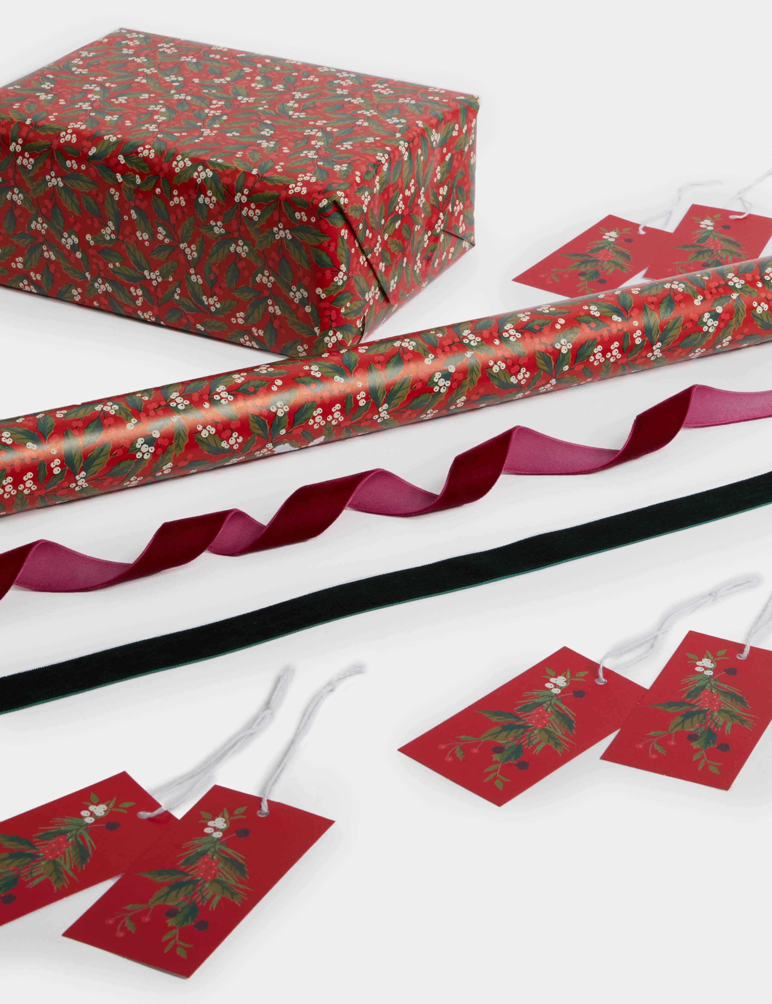 Red 3M Christmas Gift Wrap with Gift Tags & Ribbons 2 of 2
