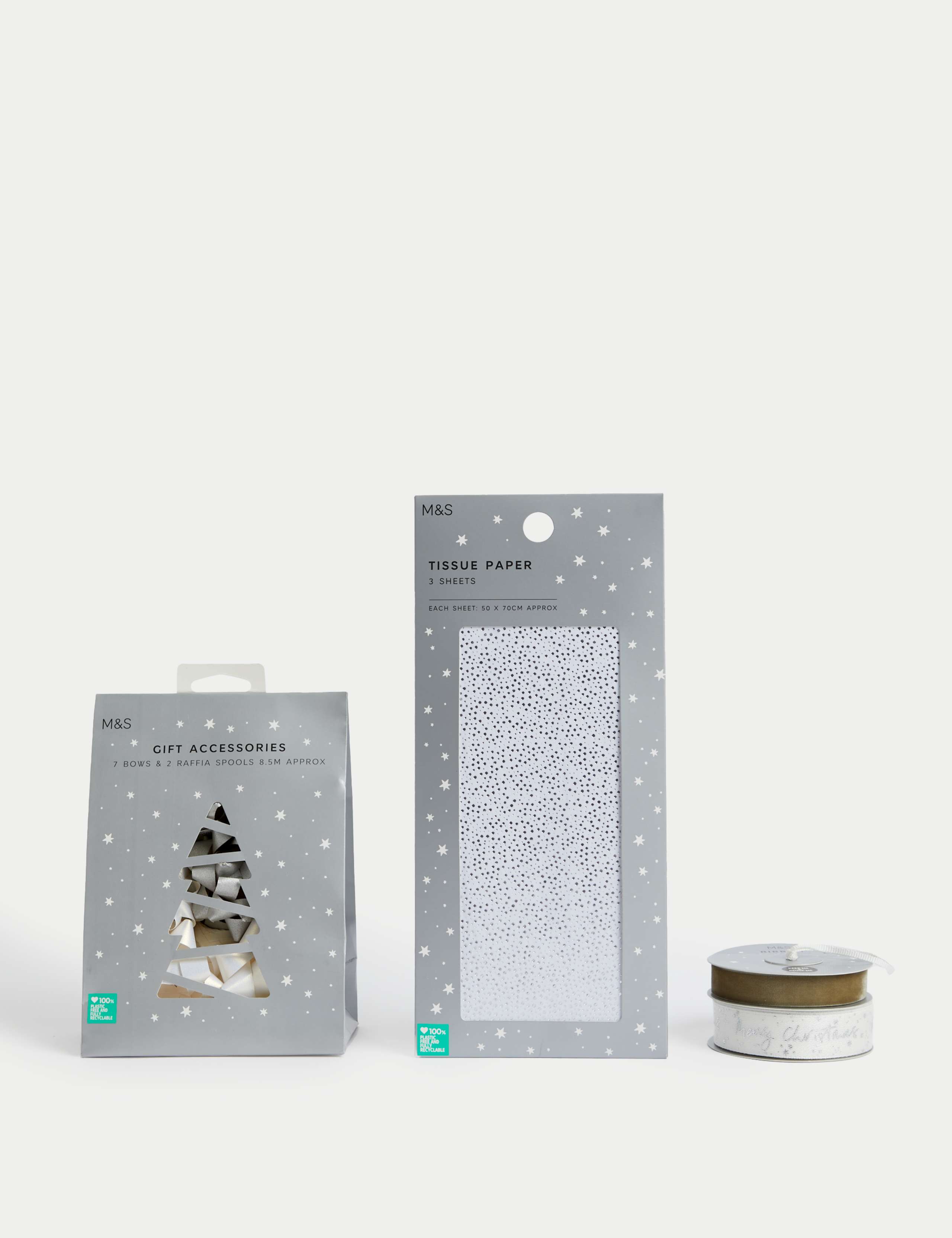 Christmas Gift Accessory Pack - Silver & White Designs 1 of 2