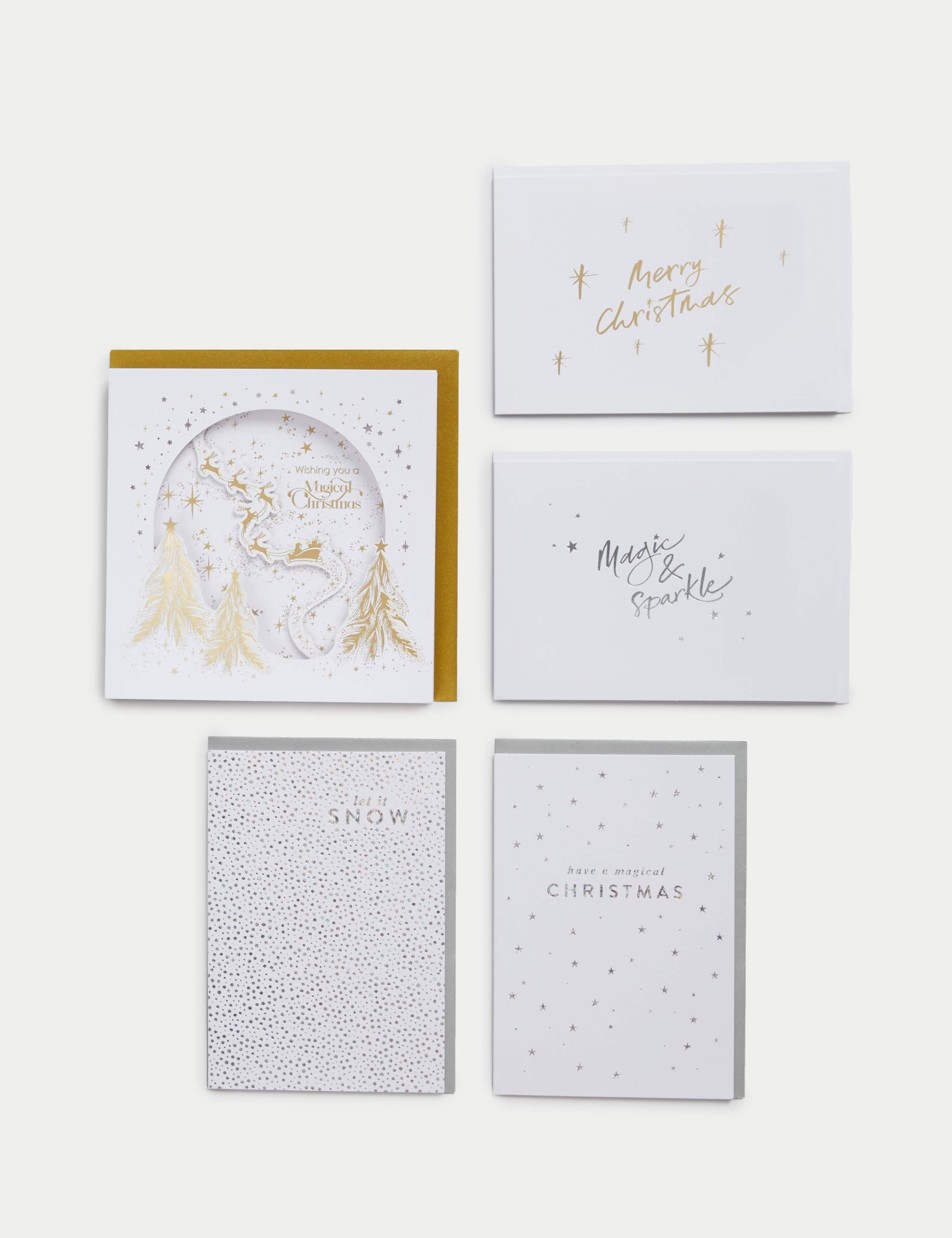 24 Charity Christmas Cards - Gold & Silver Foil Designs 2 of 9