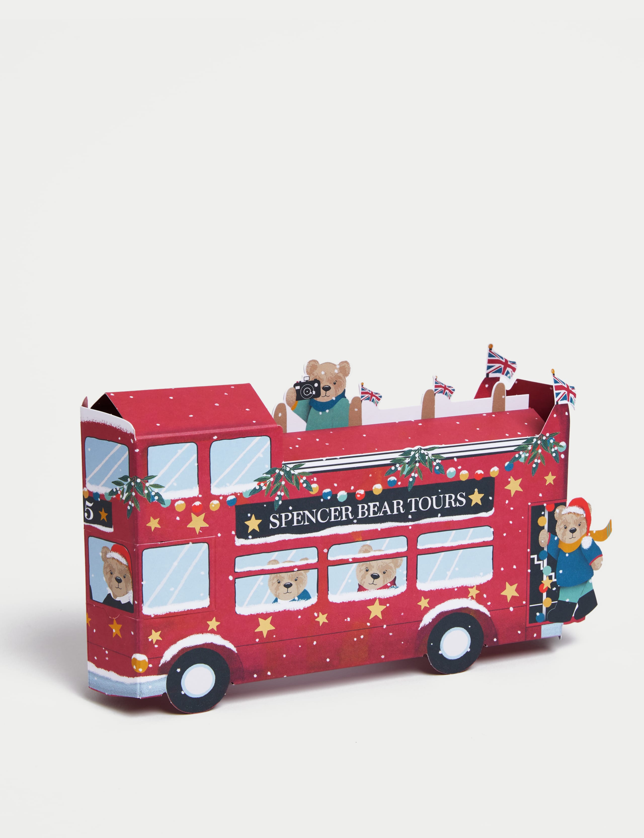 Spencer Bear™ 3D Christmas Card, Gift Bag & Tissue Paper 2 of 3